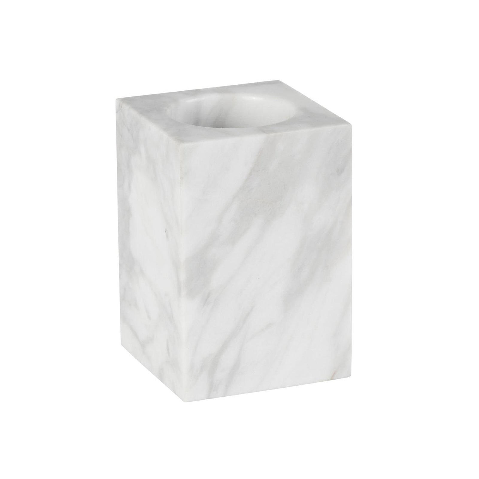 Marble Toothbrush Tumbler | Alternative Image 01 | finish:Light Gray Marble
