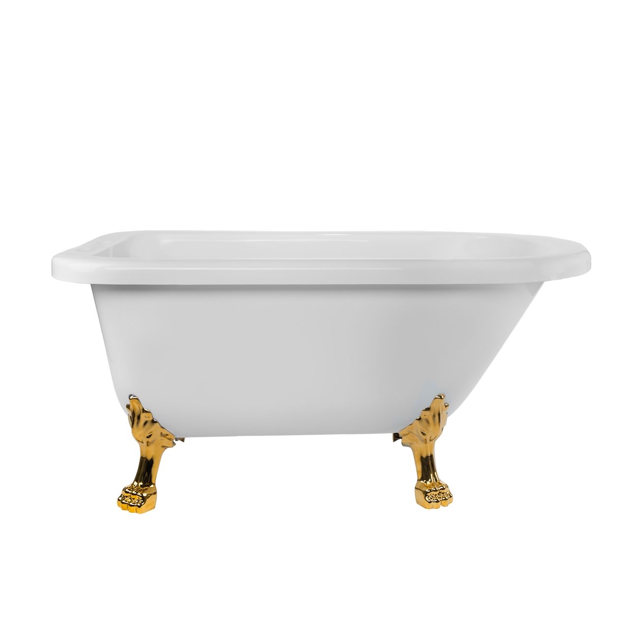 Adair 60 Inch Acrylic Clawfoot Classic Tub - Imperial Feet | Alternative Image 05 | length:59 | faucet centers:7" Tub Rim | foot finish:Brushed Brass