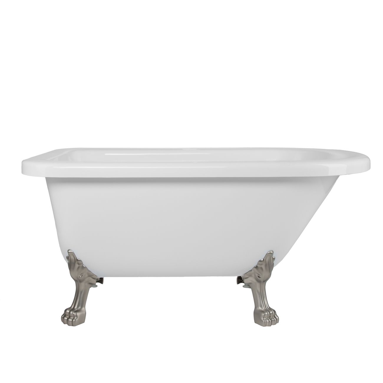 Adair 60 Inch Acrylic Clawfoot Classic Tub - Imperial Feet | Alternative Image 07 | length:59 | faucet centers:7" Tub Rim | foot finish:Brushed Brass