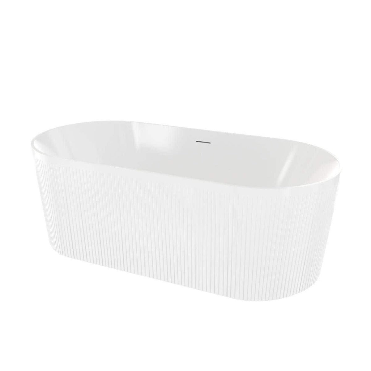 Arden Acrylic Contemporary Double Ended Tub | Alternative Image 03 | length:67 | drain finish:Brushed Nickel