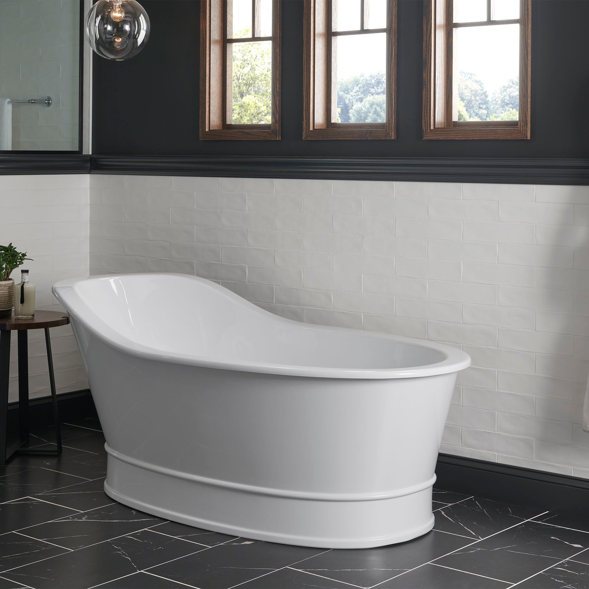 66 Inch Oak Hill Acrylic Freestanding Bathtub | Alternative Image 02 | drain finish:Matte Black