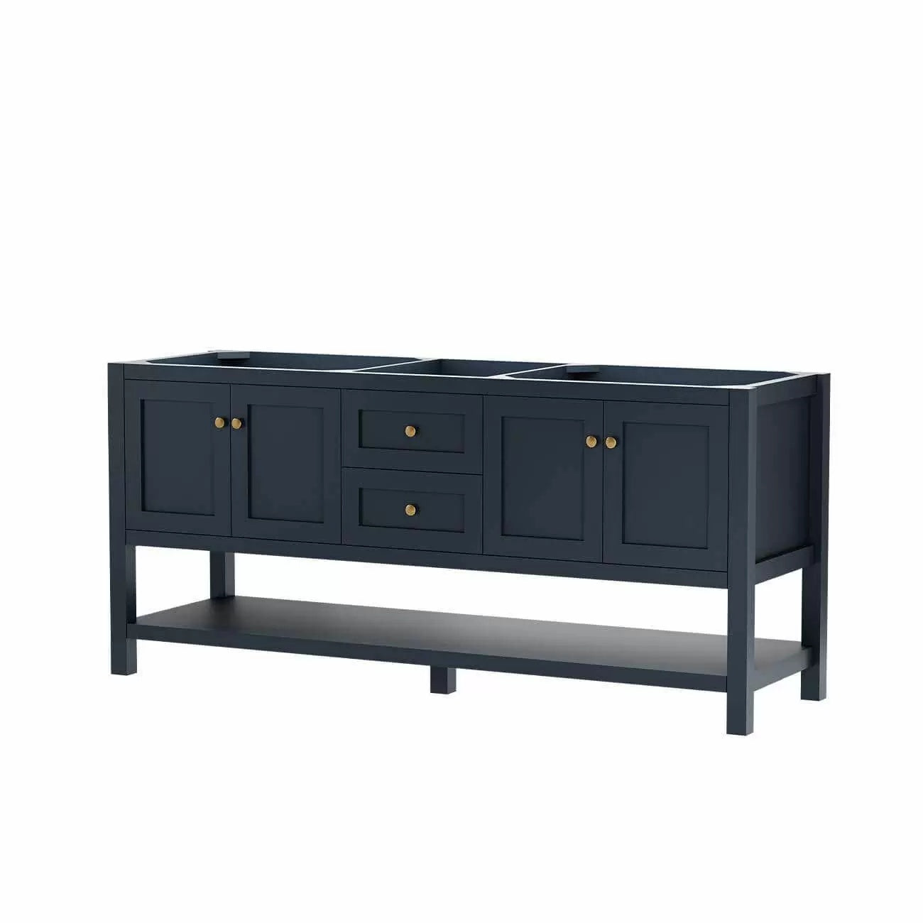 Carlow 72 Inch Modern Console Vanity-Navy Blue-No Top | Alternative Image 01 | countertop finish:No Top | sink installation type:None | faucet centers:None