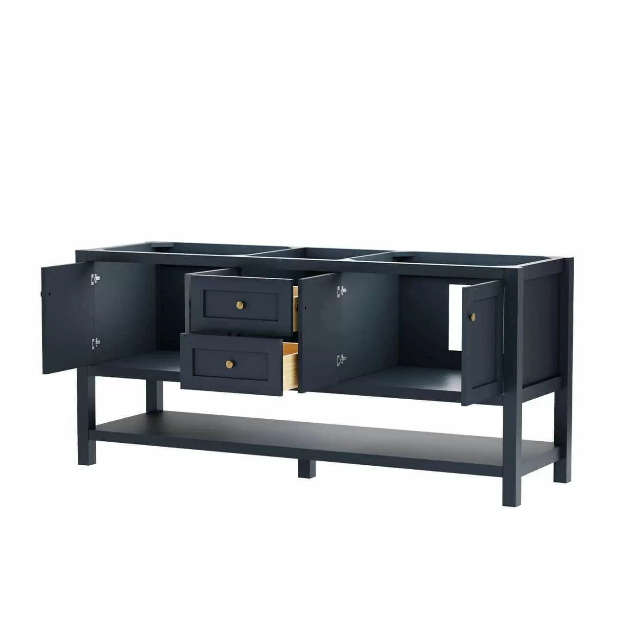 Carlow 72 Inch Modern Console Vanity-Navy Blue-No Top | Alternative Image 02 | countertop finish:No Top | sink installation type:None | faucet centers:None