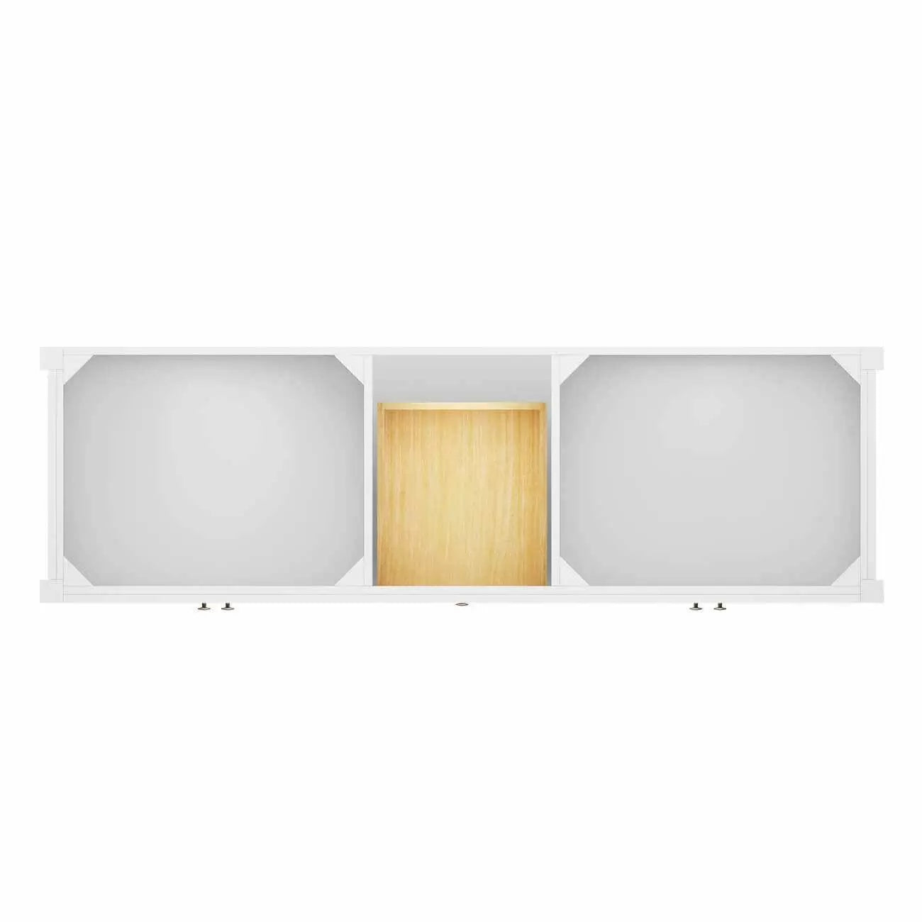 Carlow 72 Inch Modern Console Vanity-White-No Top | Alternative Image 04 | countertop finish:No Top | sink installation type:None | faucet centers:None