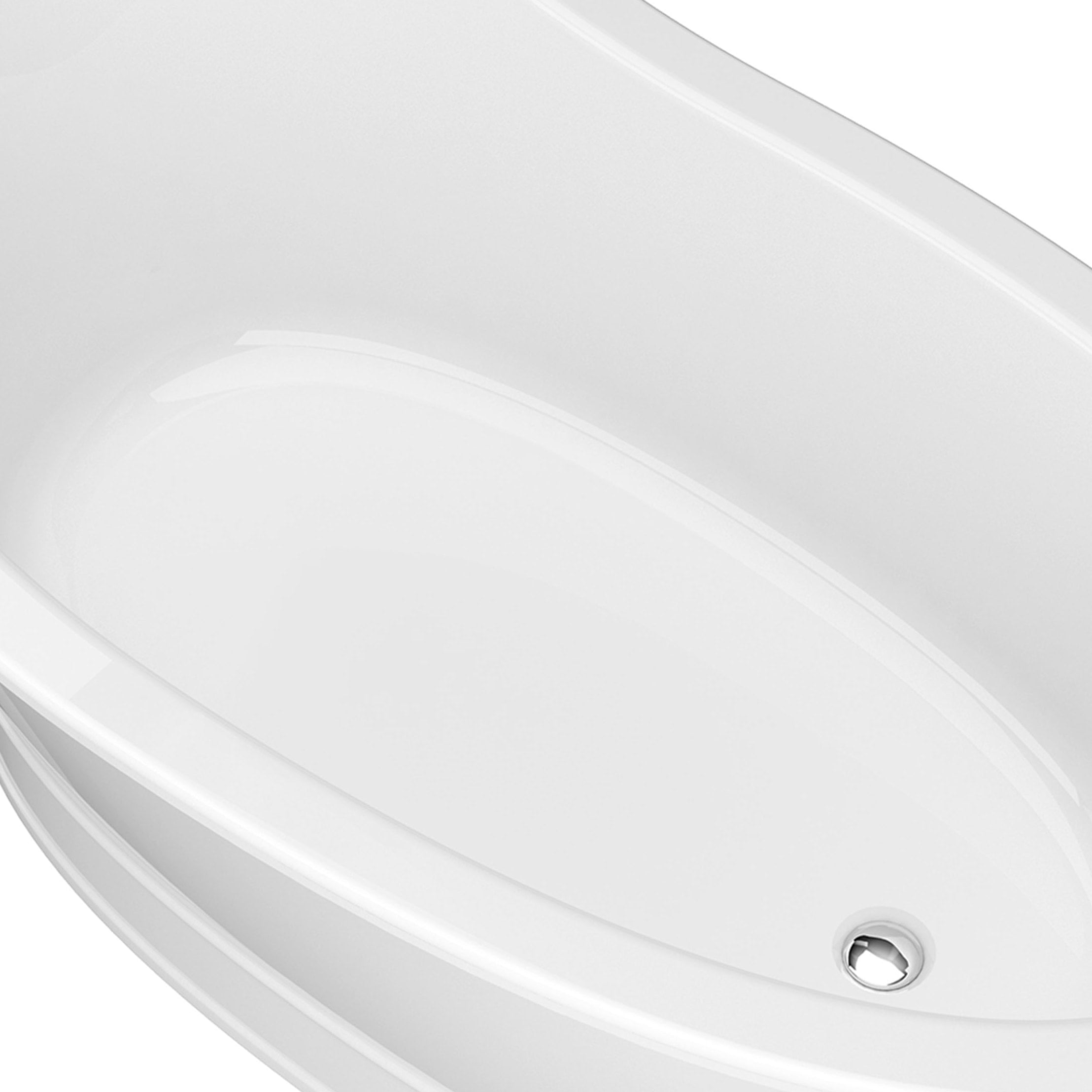 66 Inch Oak Hill Acrylic Freestanding Bathtub | Alternative Image 05 | drain finish:Matte Black