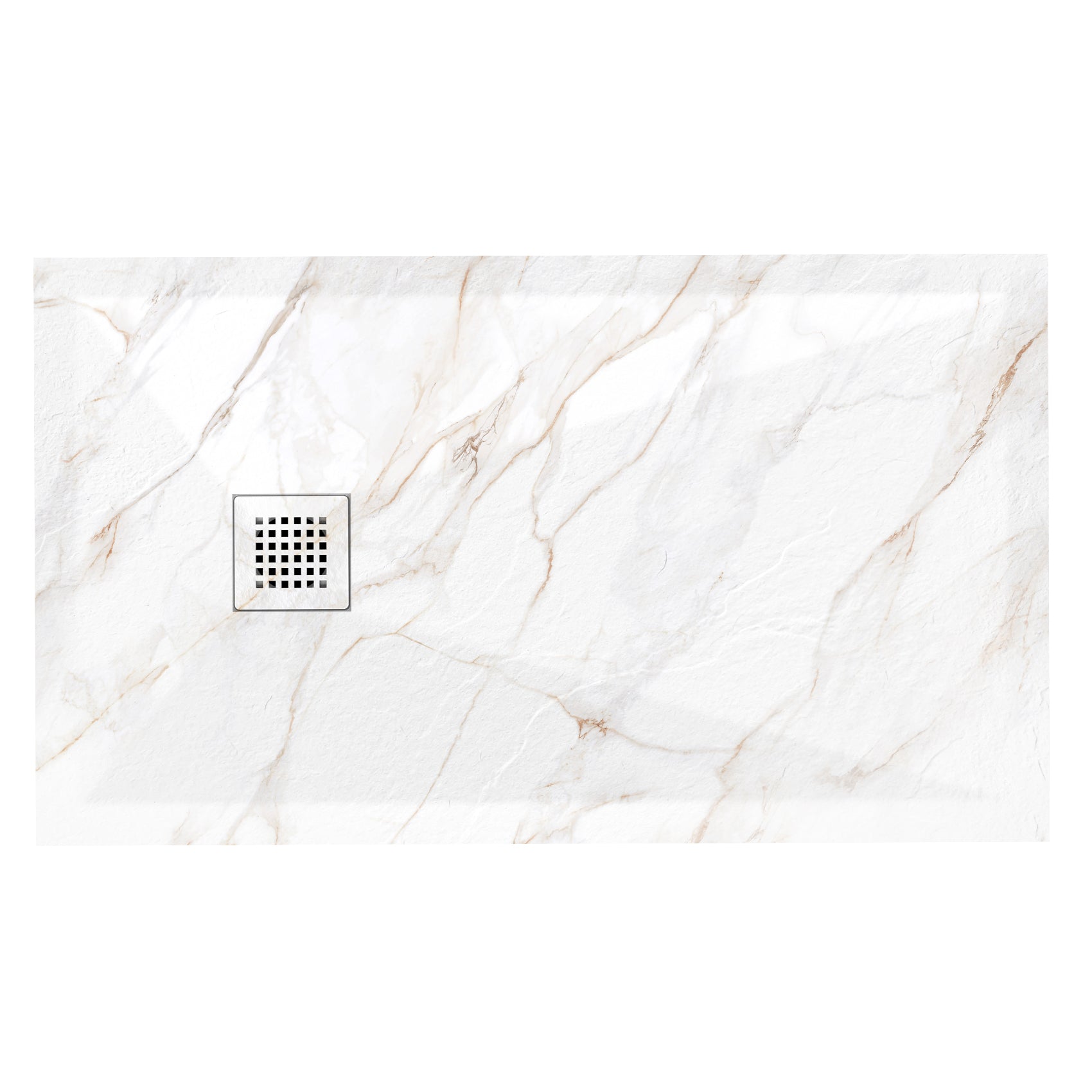 Calacatta Marble 48x32 Stone Shower Pan | Alternative Image 02 | size:48 x 32