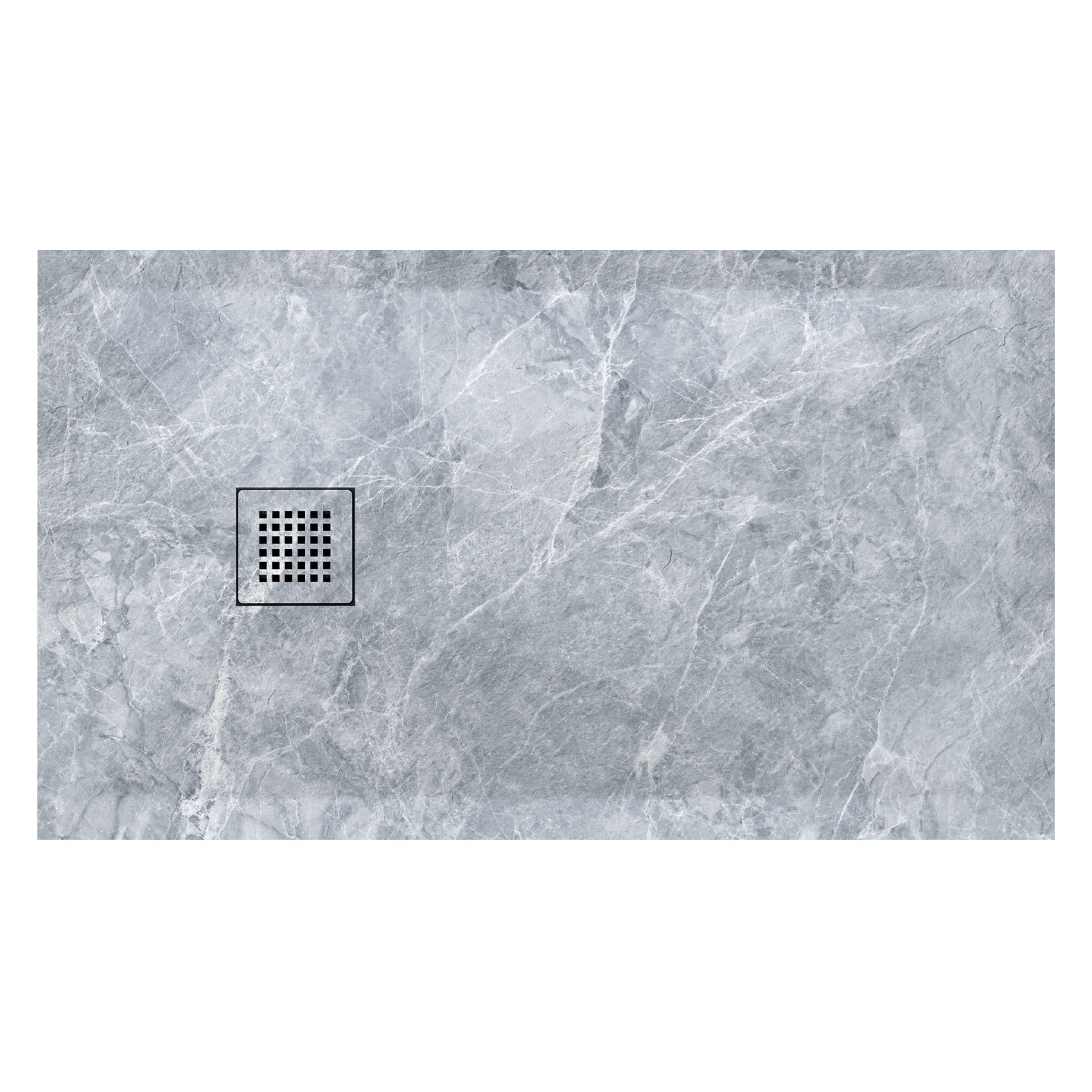 Grey Marble 48x32 Stone Shower Pan | Alternative Image 02 | size:48 x 32