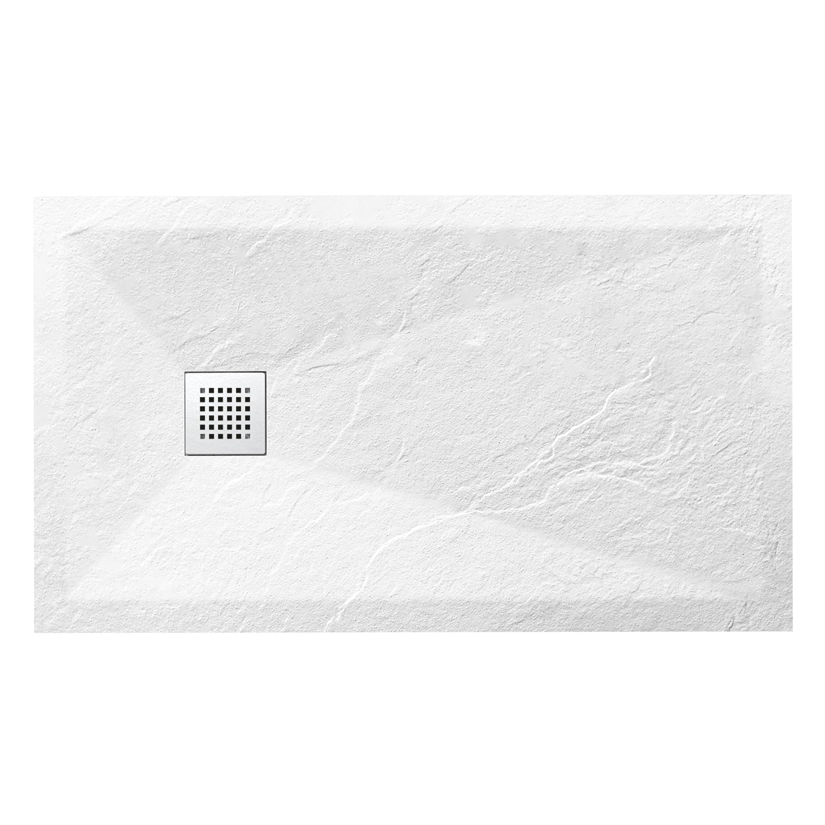 White Slate 48x32 Stone Shower Pan | Alternative Image 02 | size:48 x 32