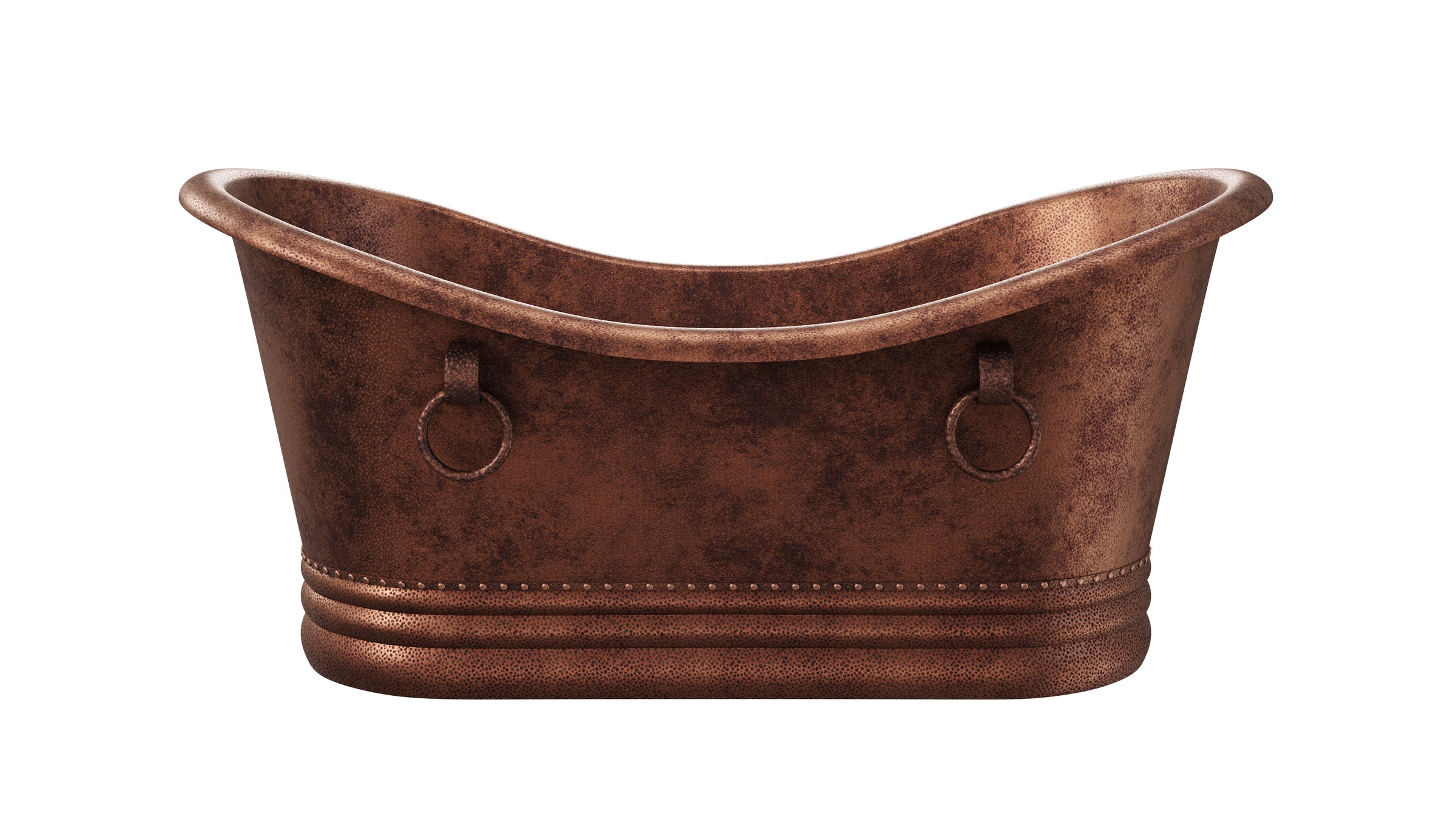 Tahnee 60 Inch Copper Double Slipper Bathtub with Rings | Alternative Image 04 | length:60
