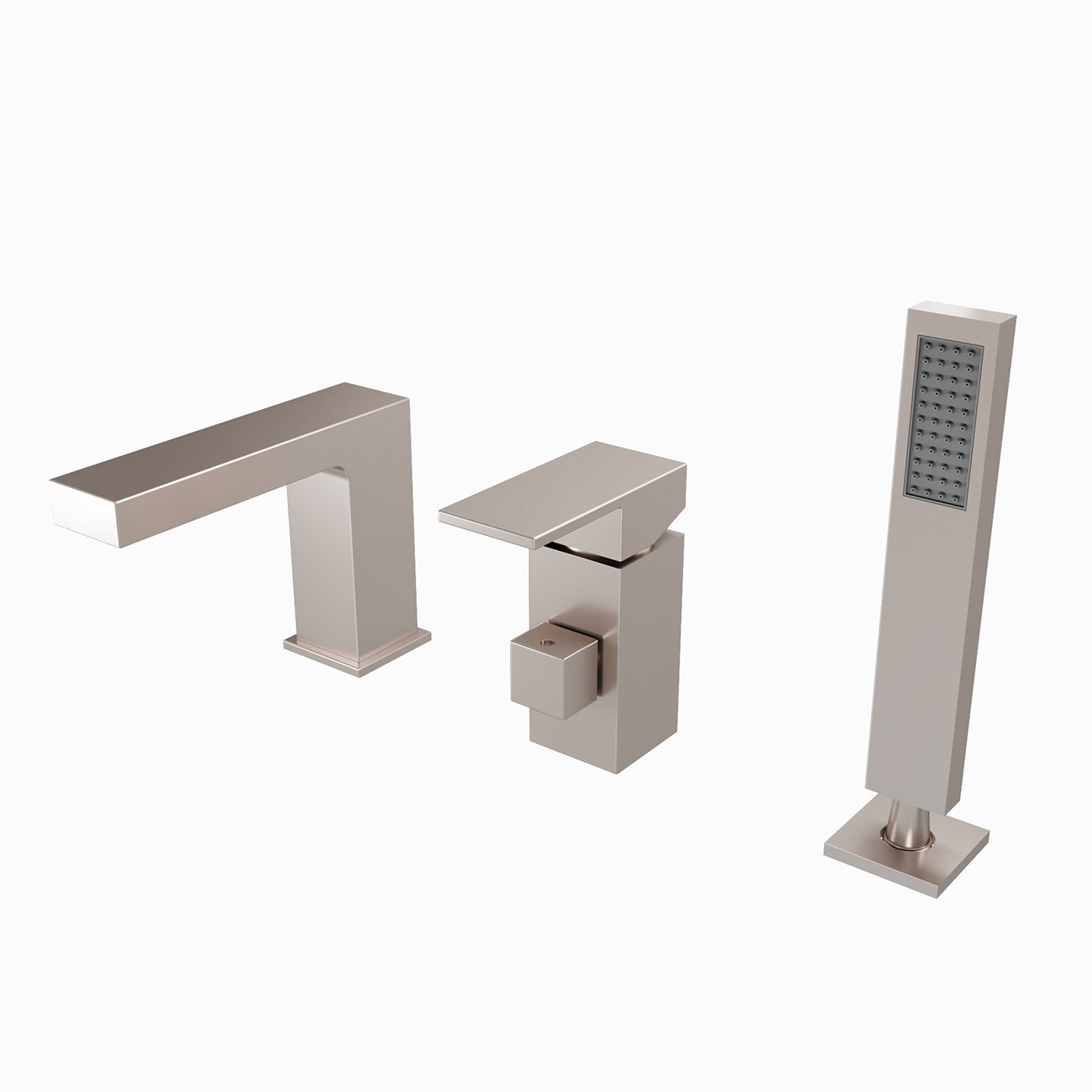 Roman Deck Mount Tub Faucet with Handshower - Brushed Nickel | Alternative Image 03 | finish:Brushed Nickel