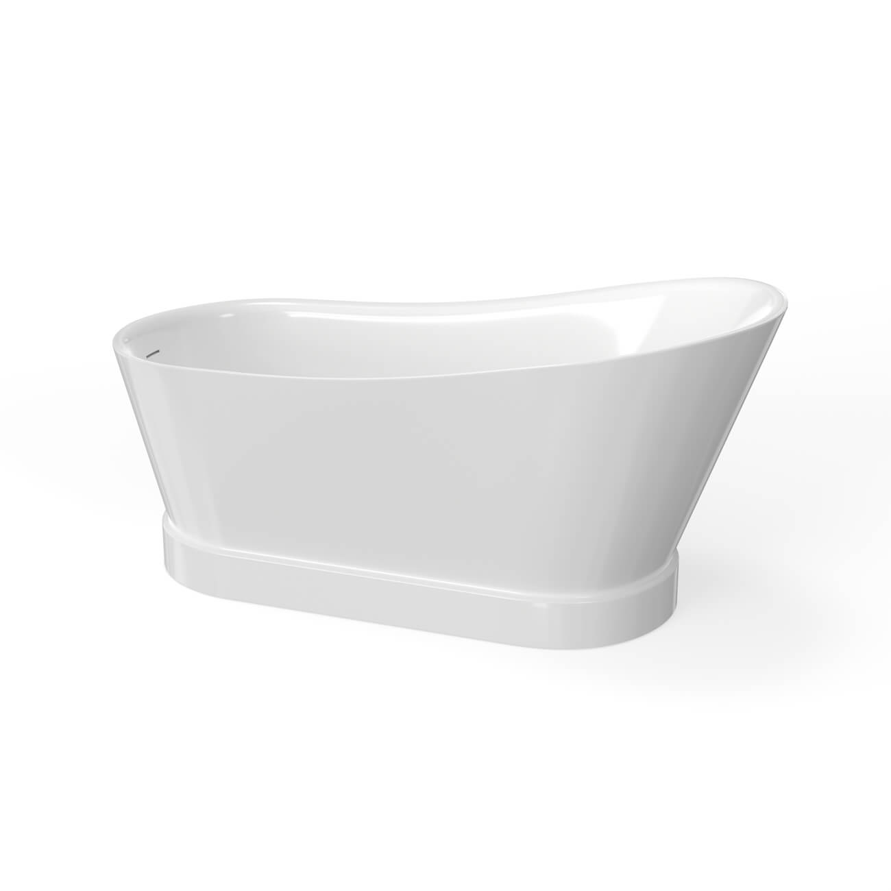 Emryn 67 Inch Slipper Acrylic Freestanding Tub | Alternative Image 03 | drain finish:Oil Rubbed Bronze