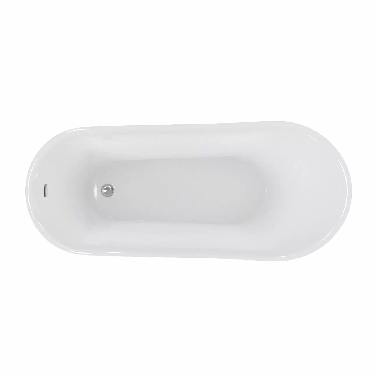 Gianna II 65-In Acrylic Freestanding Contemporary Tub | Alternative Image 04 | drain finish:Brushed Nickel