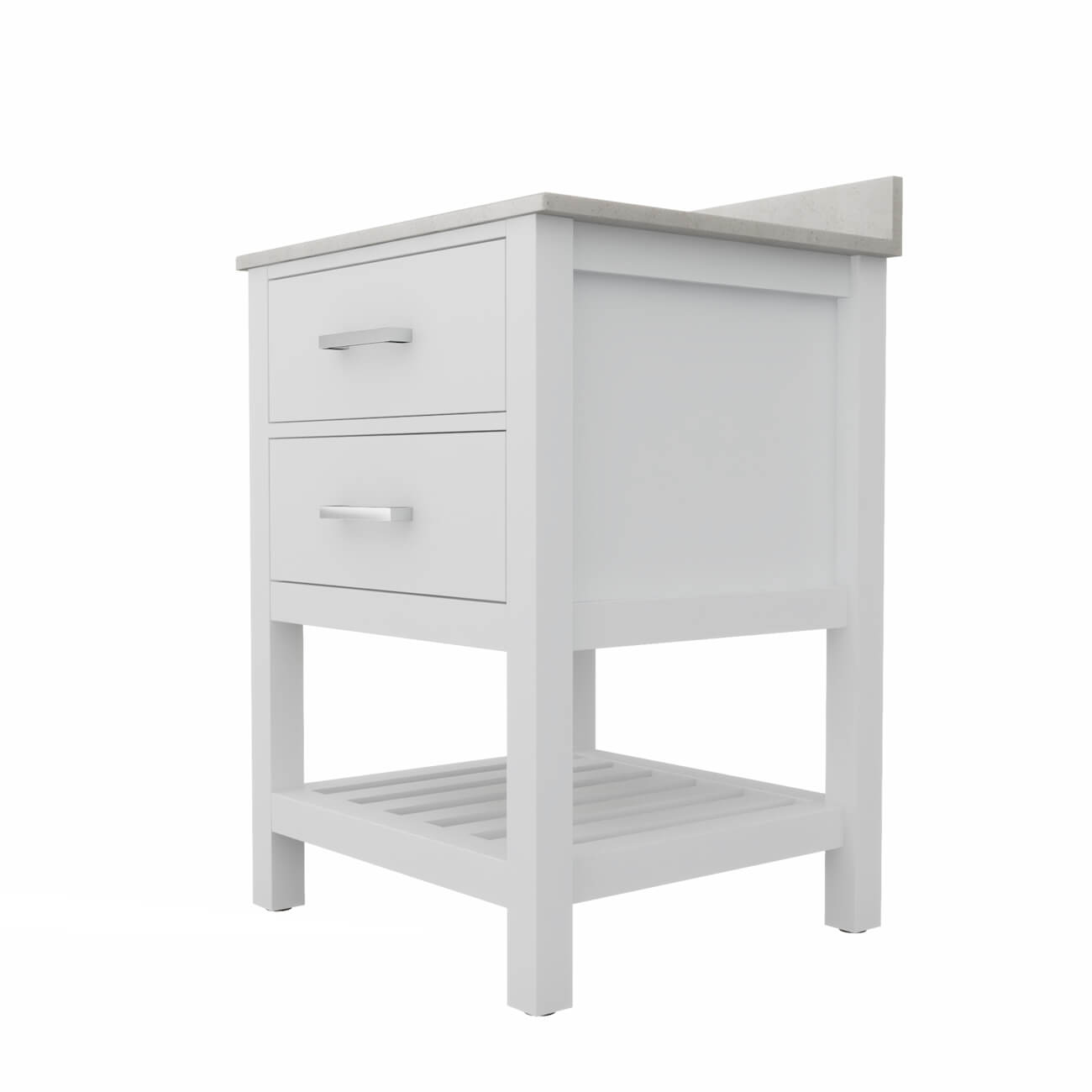 Holden 24 Inch Birch and Oak Console Vanity-White-White Birch Solid Surface / Integral Oval Sink | Alternative Image 04 | countertop finish:White Birch | sink installation type:Oval Integral | faucet centers:Variable