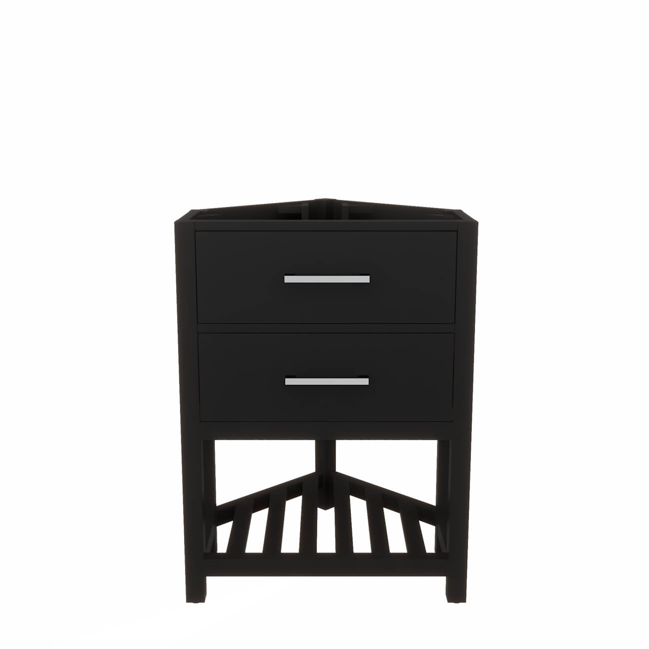 Holden 24 Inch Corner Oak Vanity Base | Alternative Image 01 | countertop finish:No Top | sink installation type:None