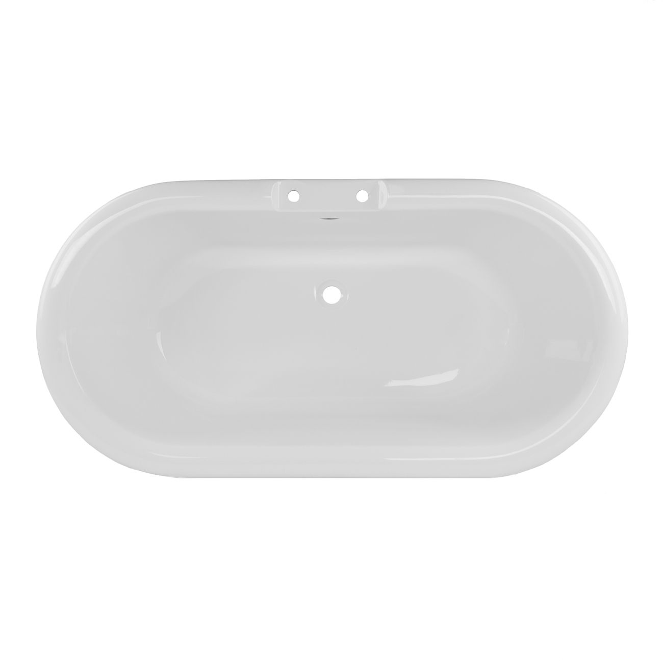 Kris II 66 Inch Acrylic Clawfoot Double Ended Tub - 7 inch Rim Faucet Drillings - Polished Nickel Lion Paw Feet | Alternative Image 03 | length:66.75 | faucet centers:7" Tub Rim | foot finish:Polished Nickel
