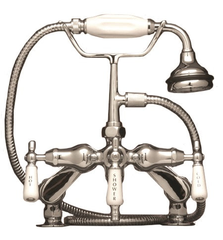 Clawfoot Tub Rim Mount Downspout Faucet with Handshower | Alternative Image 01 | finish:Oil Rubbed Bronze