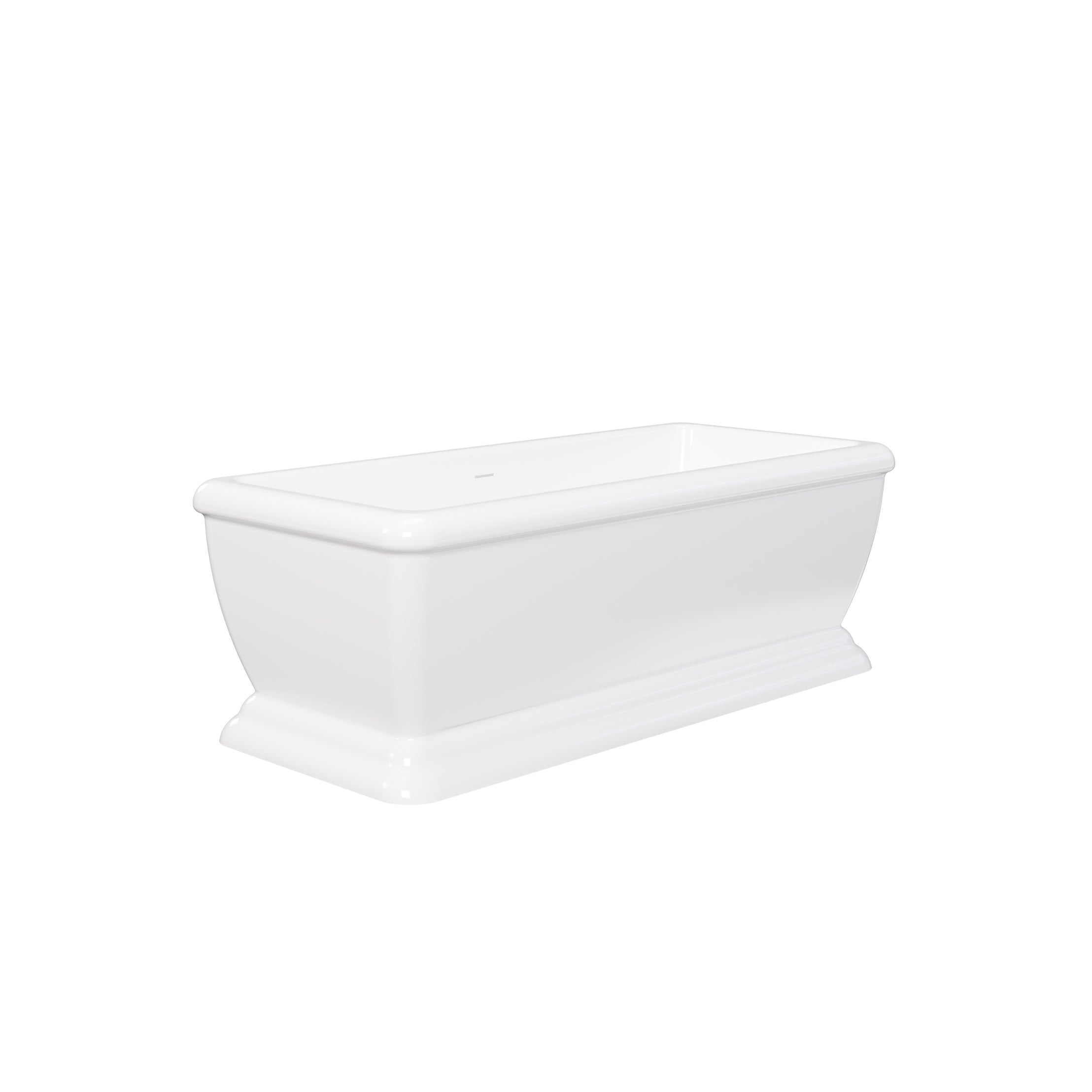 Evora 68 Inch Double Ended Pedestal Freestanding Bathtub | Alternative Image 05 | drain finish:Polished Nickel