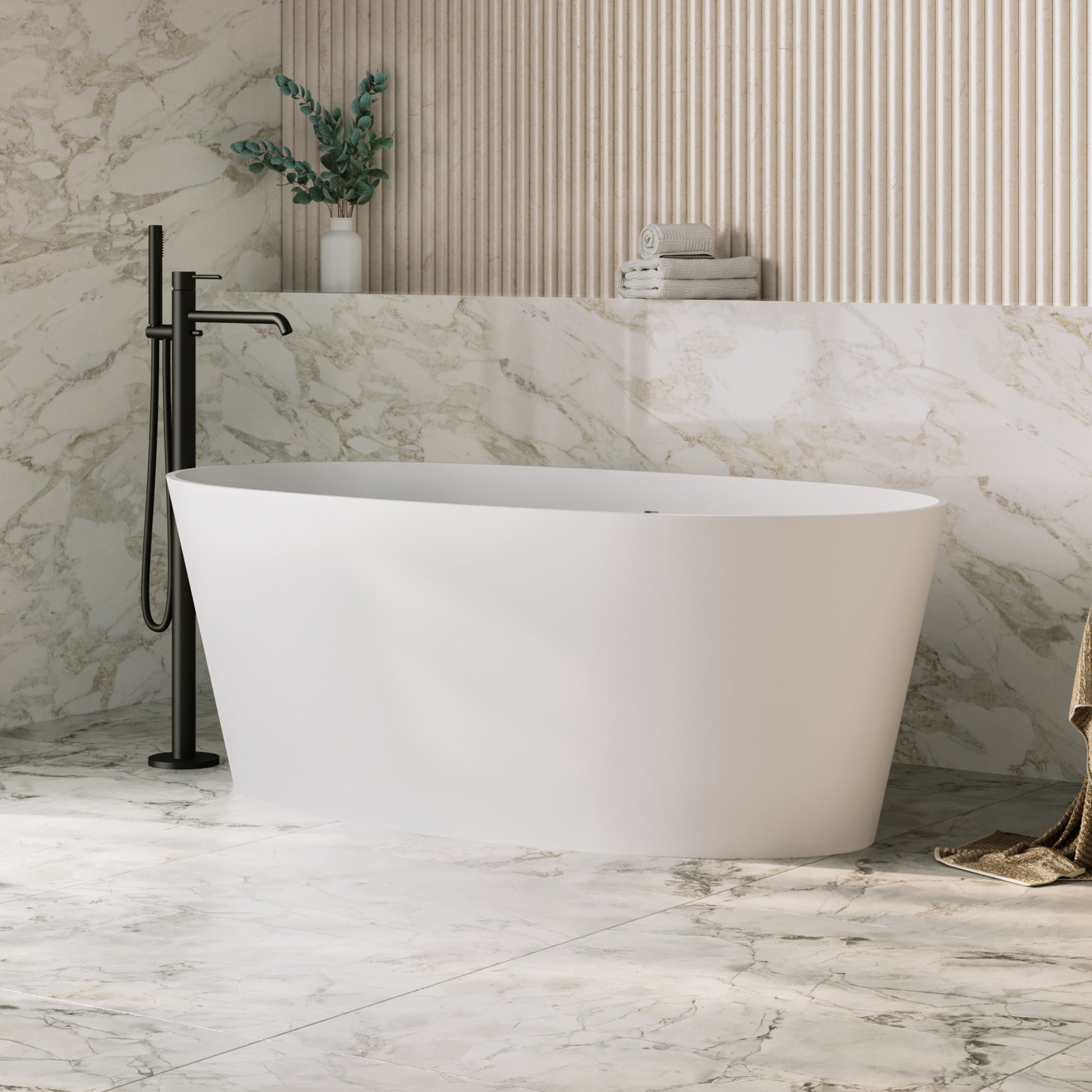 Marseille 59 Inch  Resin Double Ended Tub | Alternative Image 01 | finish:Sable