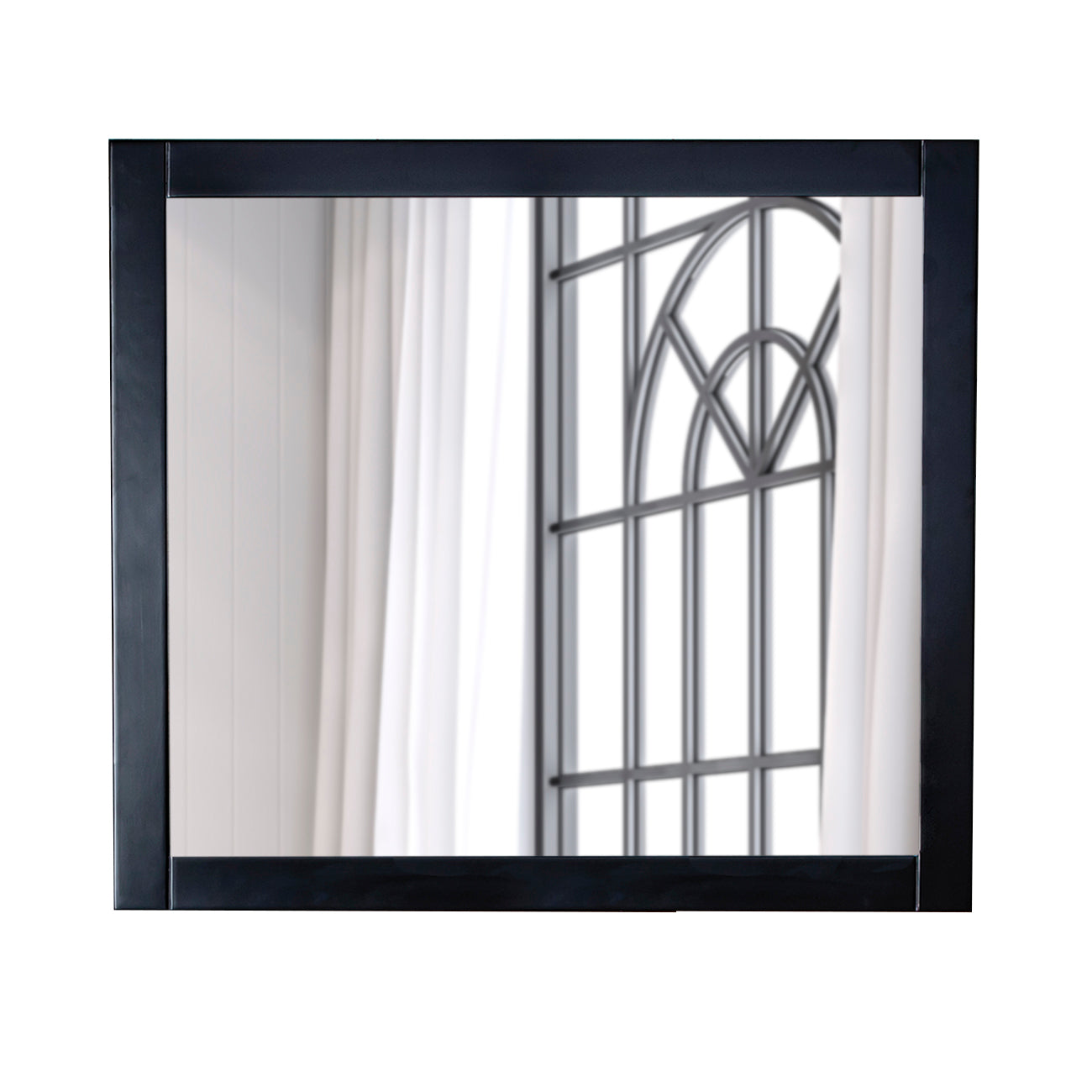 36 Inch Wood Mirror | Alternative Image 01 | finish:Black