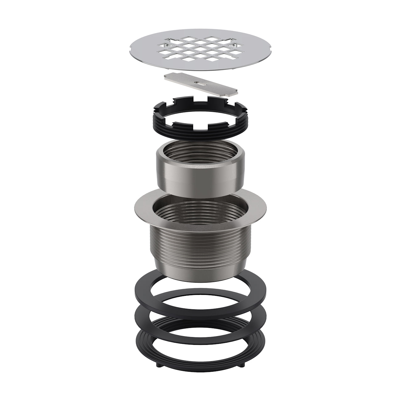 Round Shower Base Drain | Alternative Image 05 | finish:Chrome