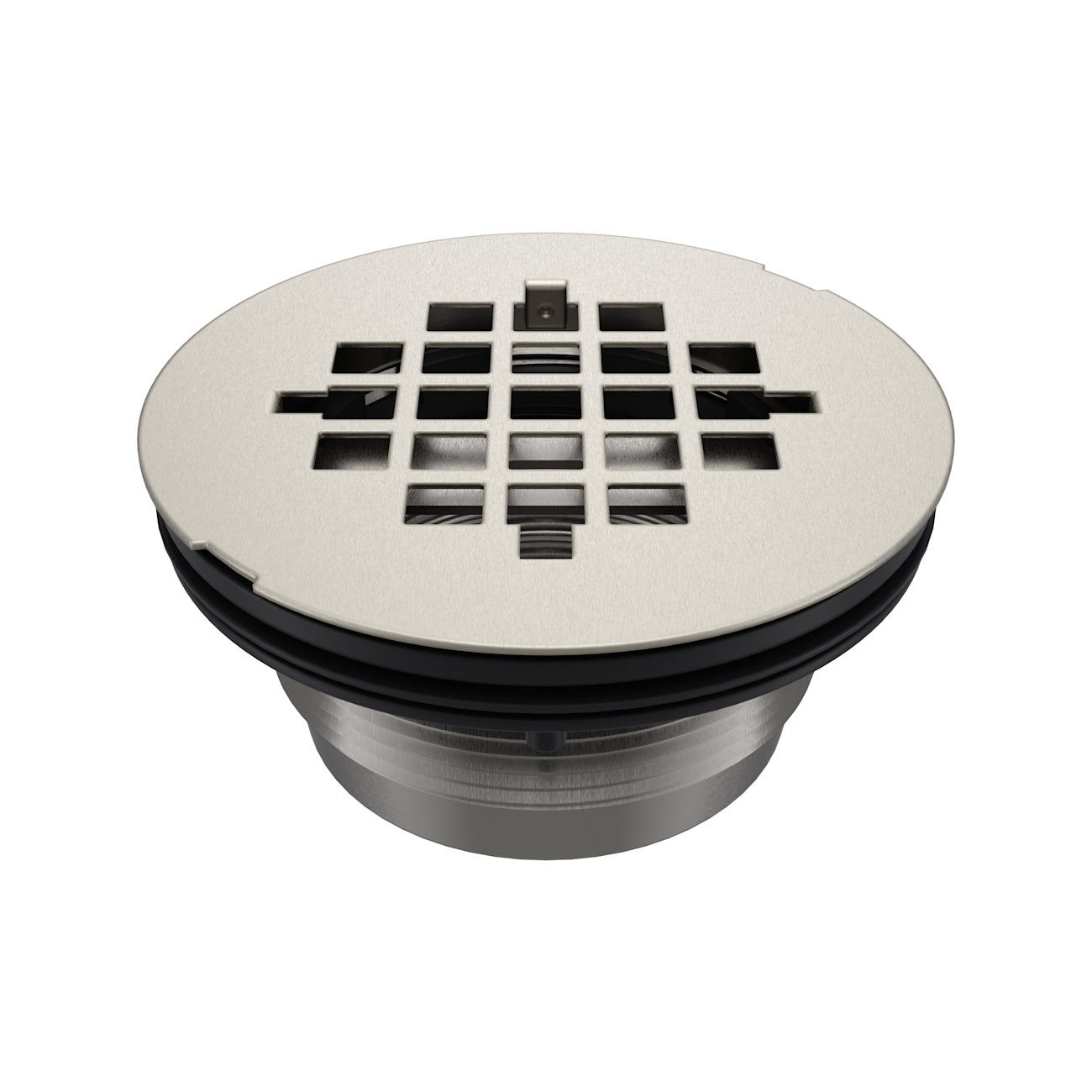 Round Shower Base Drain | Alternative Image 01 | finish:Brushed Nickel