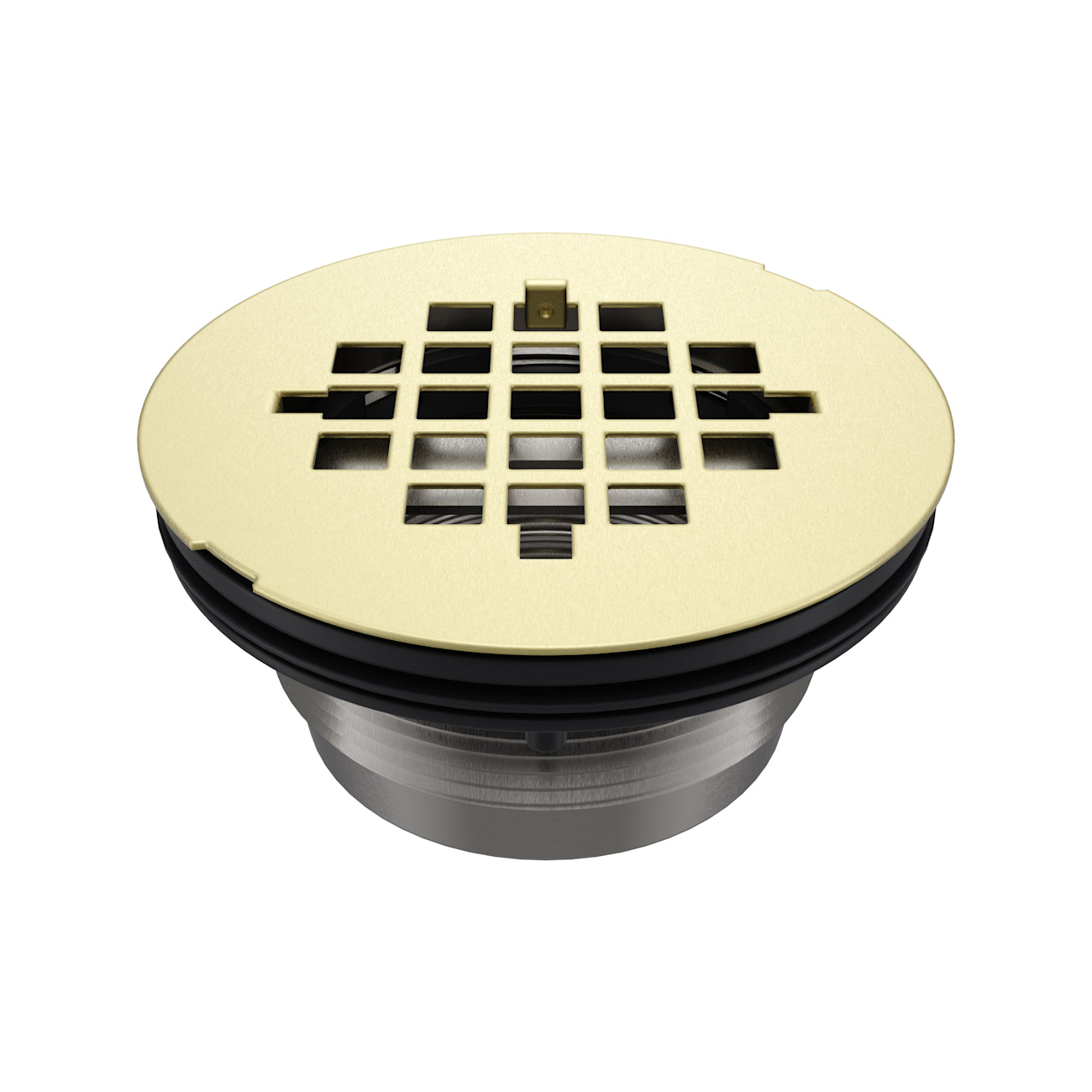 Round Shower Base Drain | Alternative Image 01 | finish:Brushed Brass