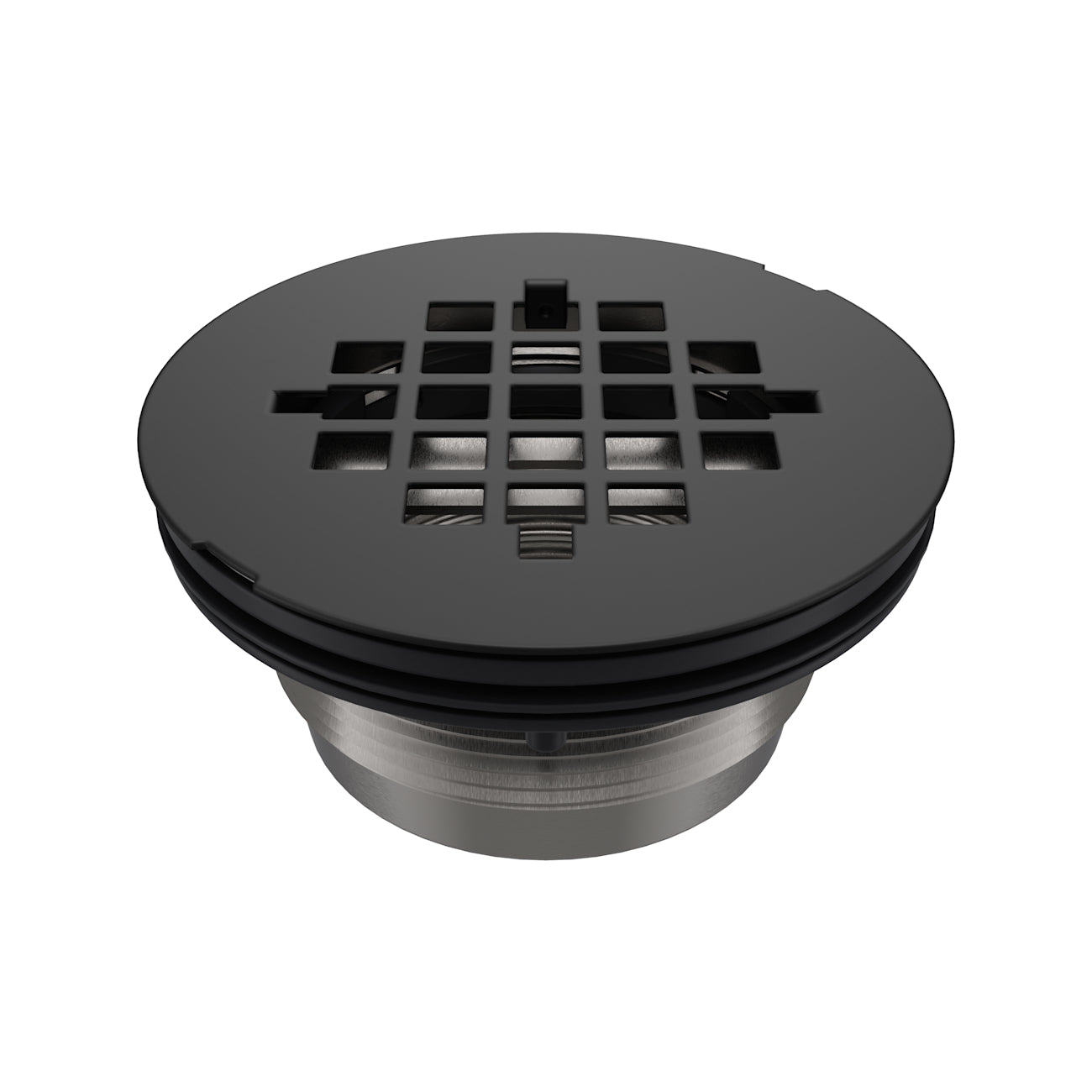 Round Shower Base Drain | Alternative Image 01 | finish:Matte Black