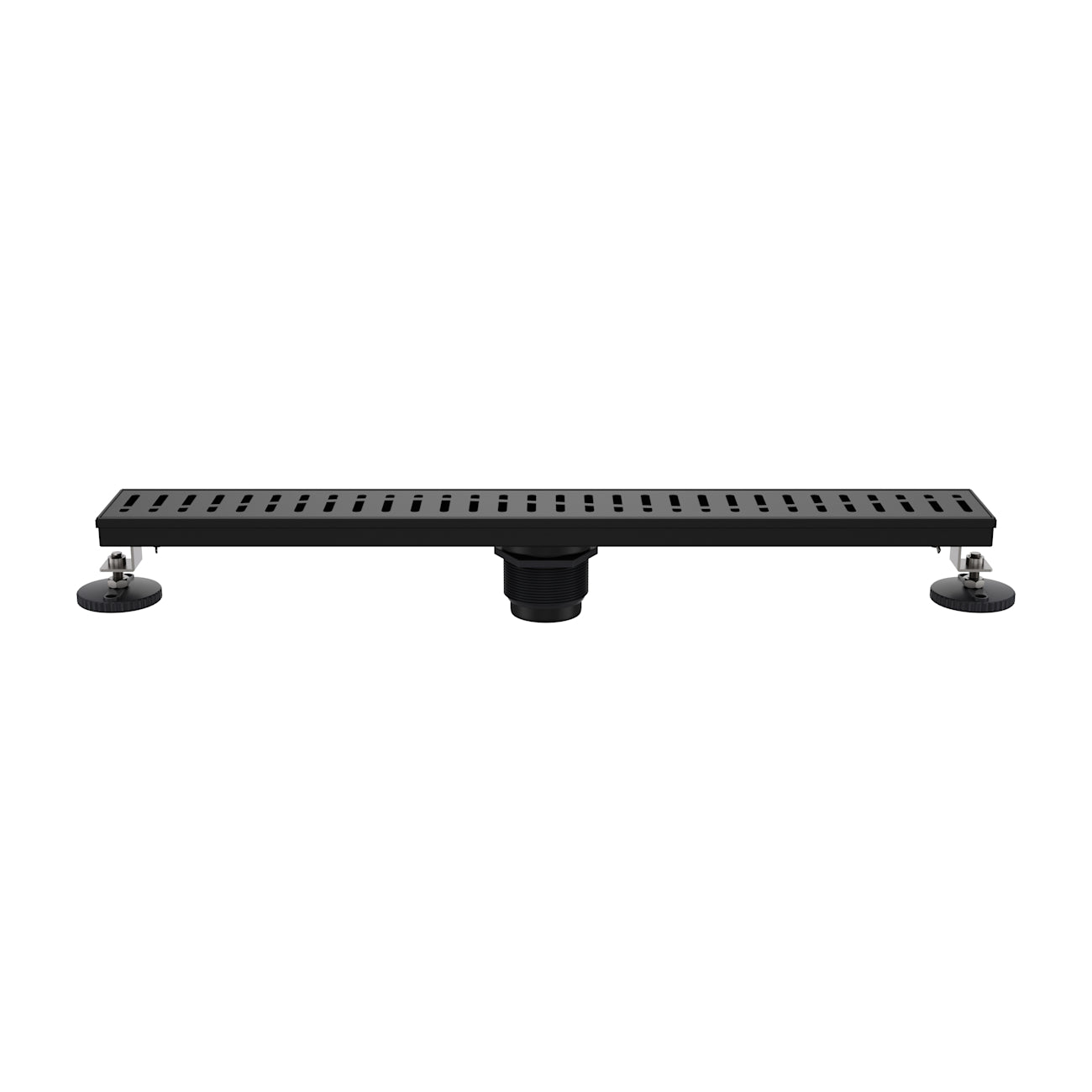 24 Inch Grated Linear Shower Drain | Alternative Image 01 | finish:Matte Black