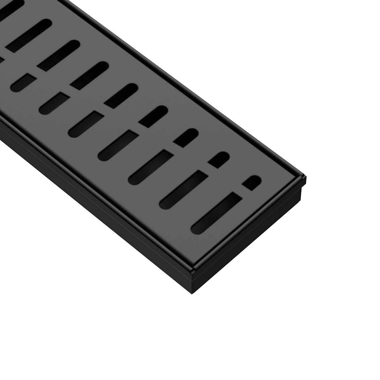 24 Inch Grated Linear Shower Drain | Alternative Image 07 | finish:Matte Black