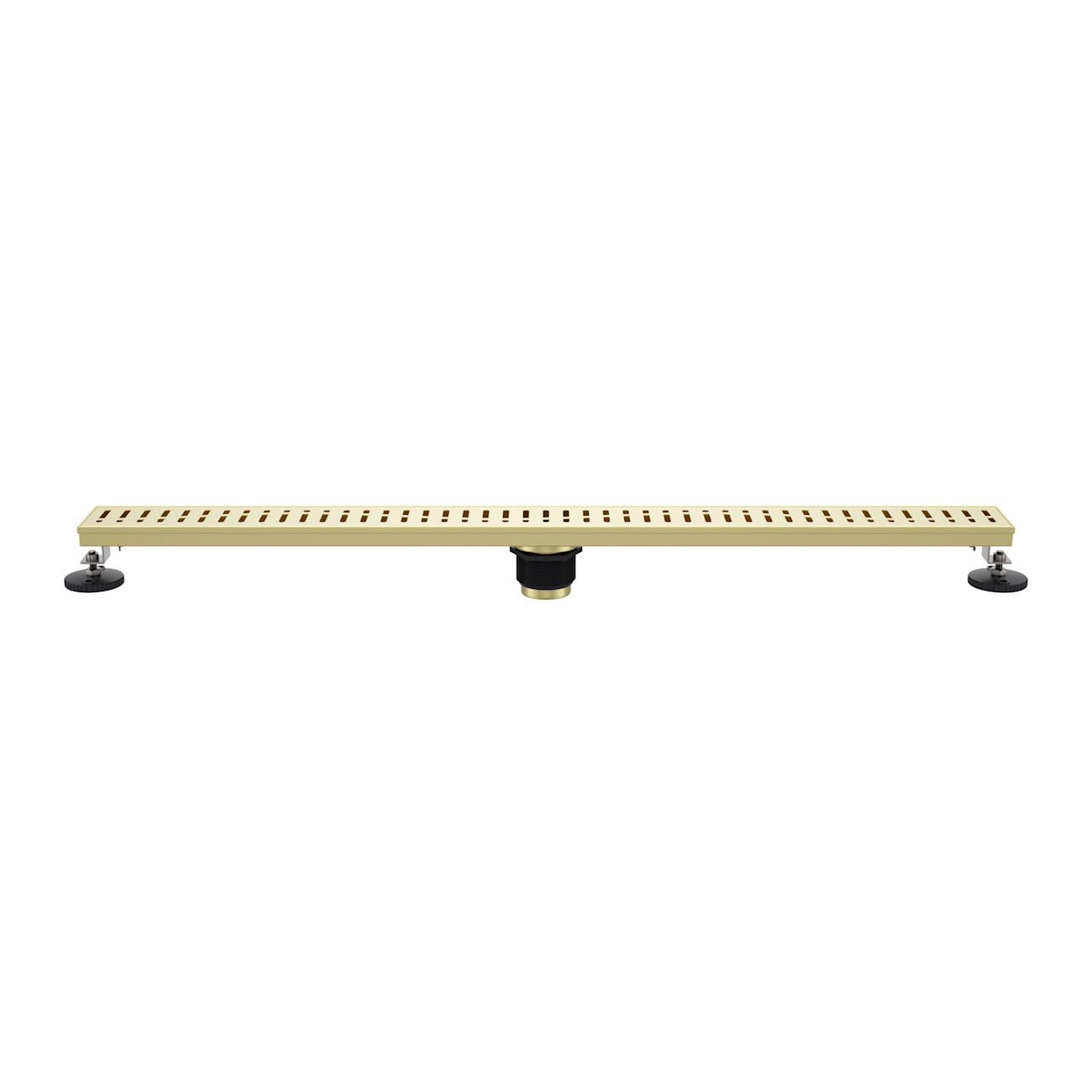 36 Inch Grated Linear Shower Drain | Alternative Image 01 | finish:Brushed Brass