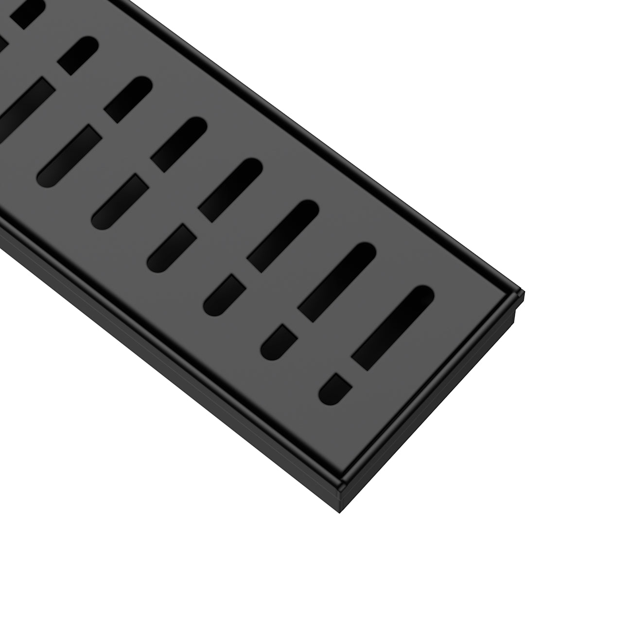48 Inch Grated Linear Shower Drain | Alternative Image 07 | finish:Matte Black