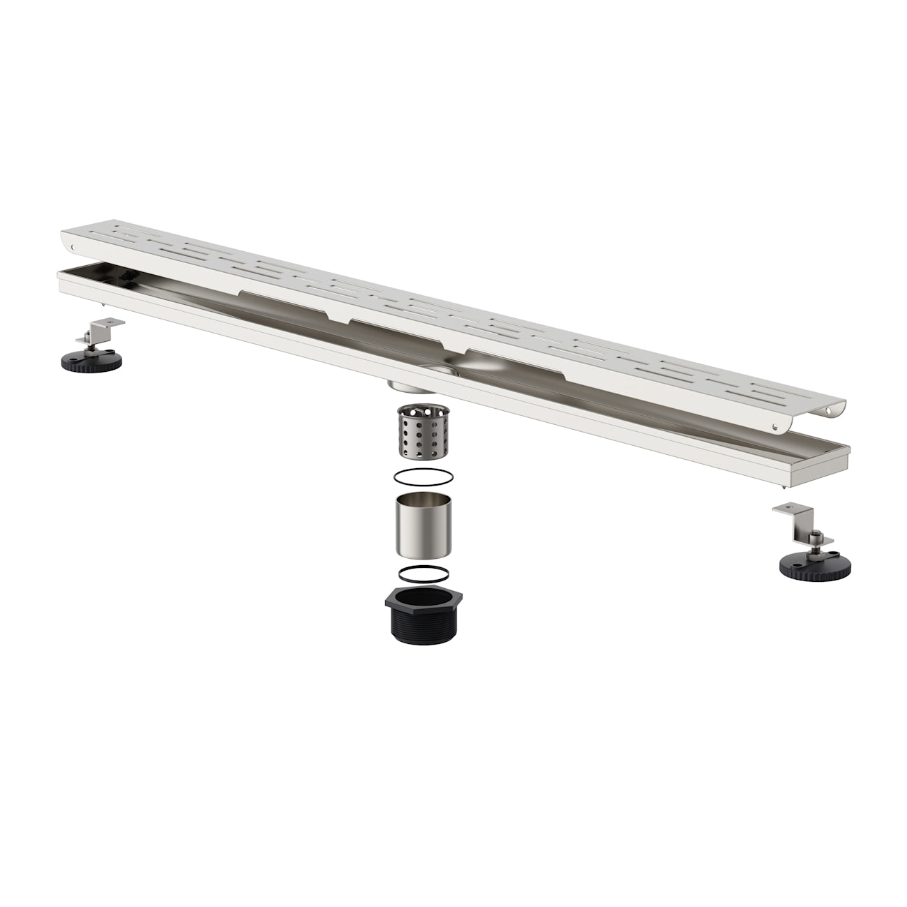 36 Inch Brickwork Linear Shower Drain | Alternative Image 06 | finish:Stainless Steel