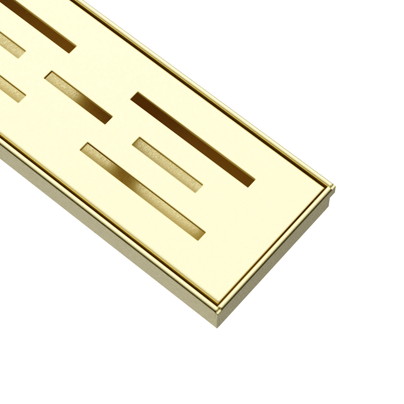 48 Inch Brickwork Linear Shower Drain | Alternative Image 07 | finish:Brushed Brass