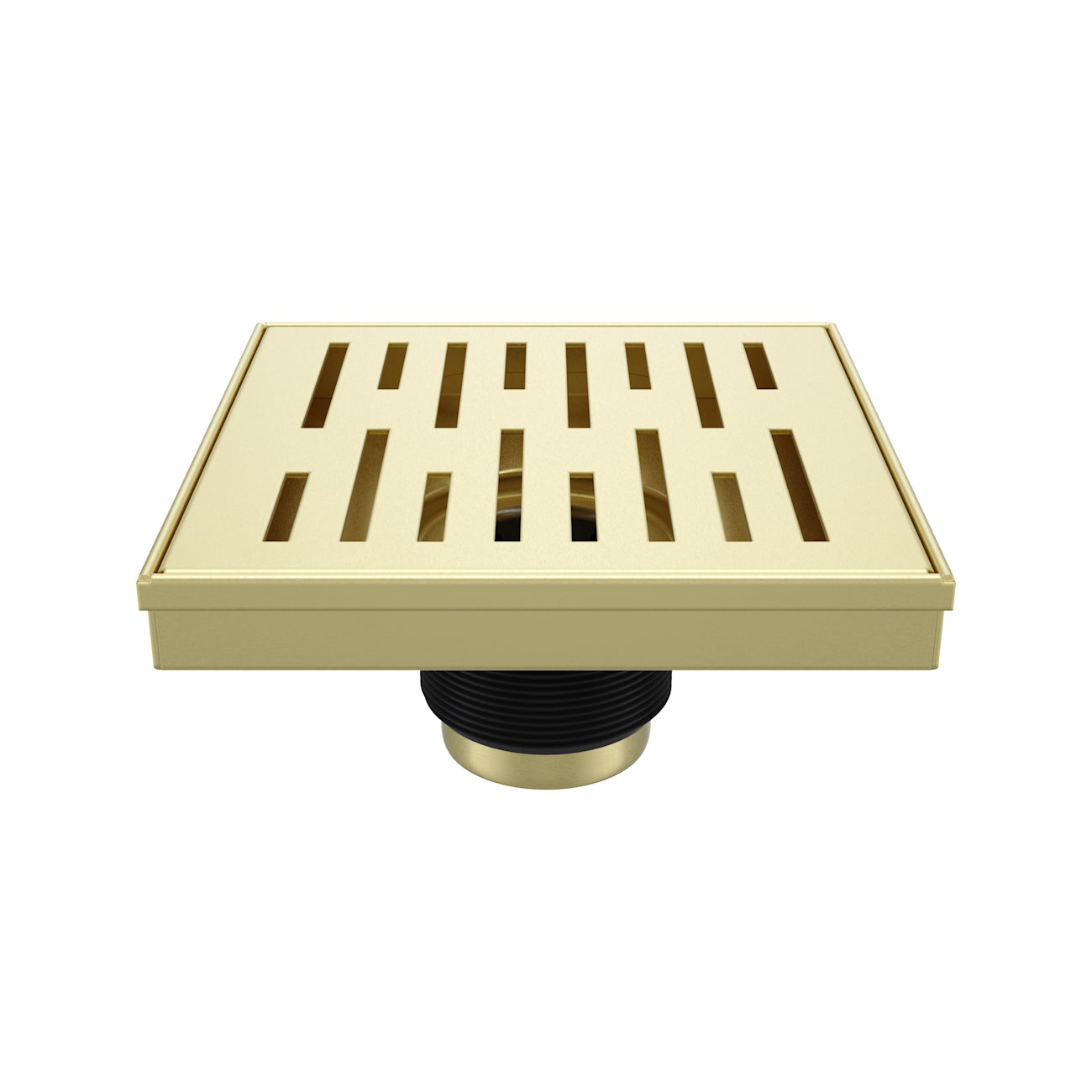 6 Inch Square Shower Drain | Alternative Image 01 | finish:Brushed Brass