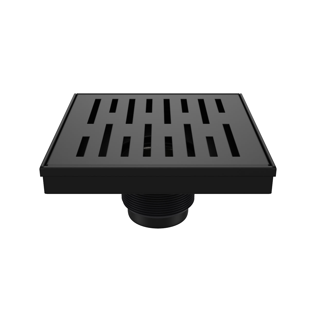 6 Inch Square Shower Drain | Alternative Image 01 | finish:Matte Black