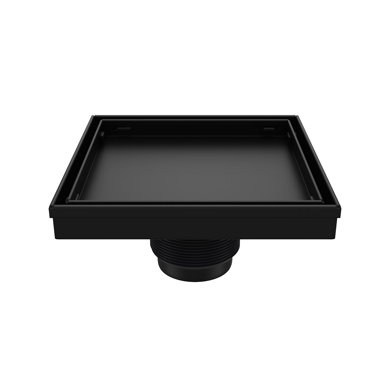 6 Inch Square Tile Insert Shower Drain | Alternative Image 01 | finish:Matte Black