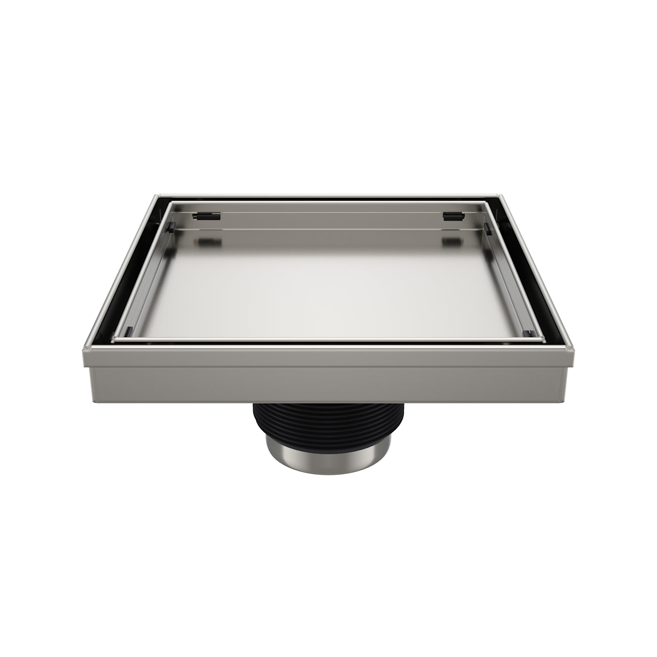6 Inch Square Tile Insert Shower Drain | Alternative Image 01 | finish:Stainless Steel
