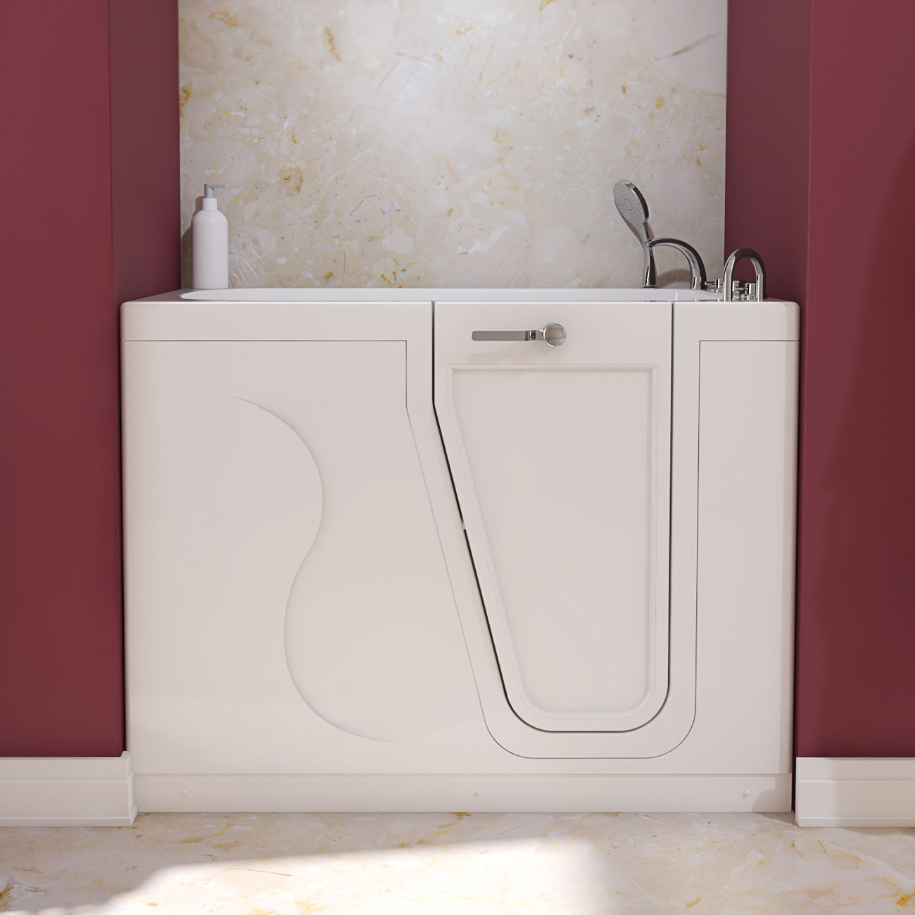 52 Inch Kennedy Acrylic Walk-In Tub - Right Door | Alternative Image 01 | drain location:Right