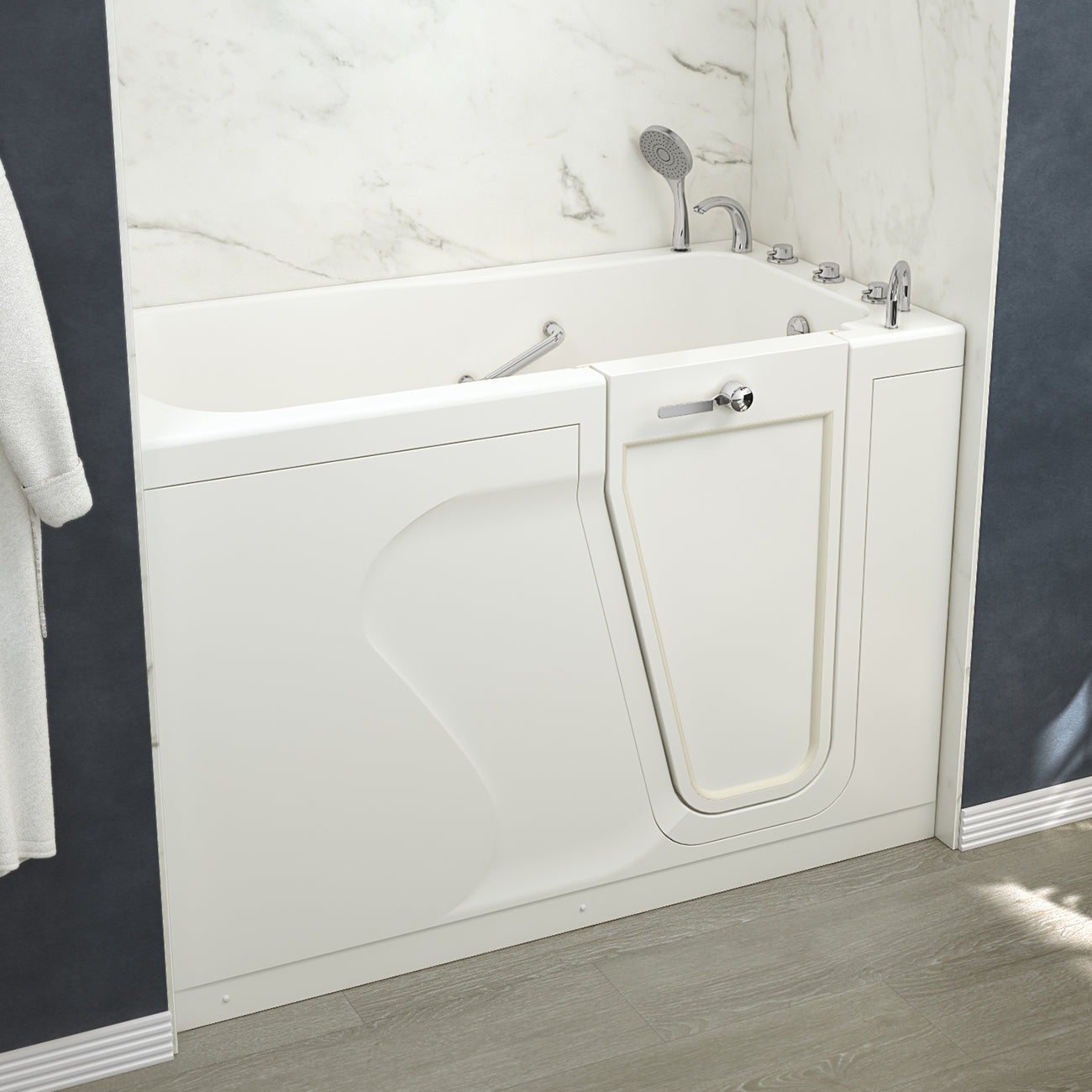 59 Inch Kennedy Acrylic Walk-In Tub - Right Door | Alternative Image 02 | drain location:Right