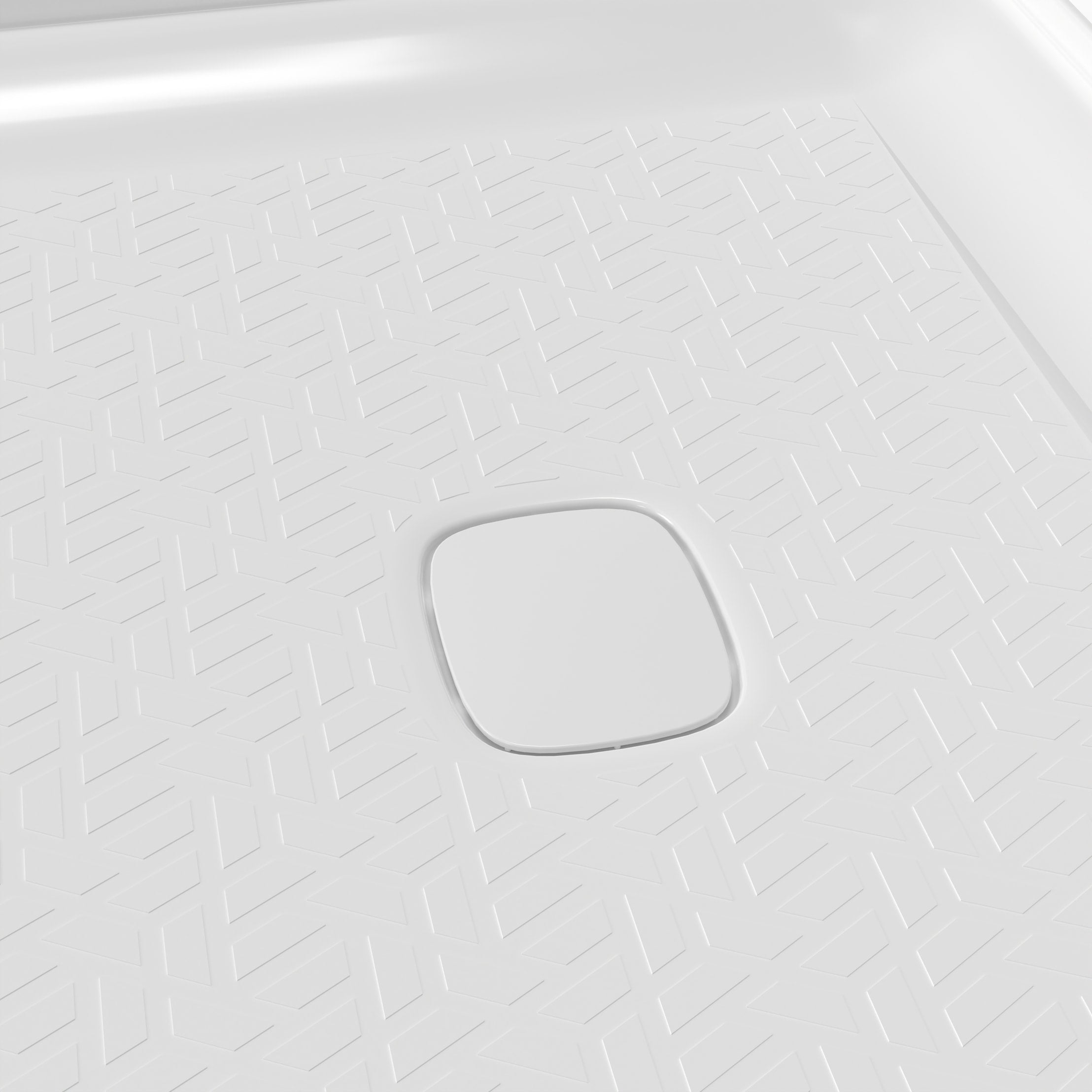 48 x 36-Inch Single Threshold Shower Base with Center Drain | Alternative Image 03 | drain location:Center