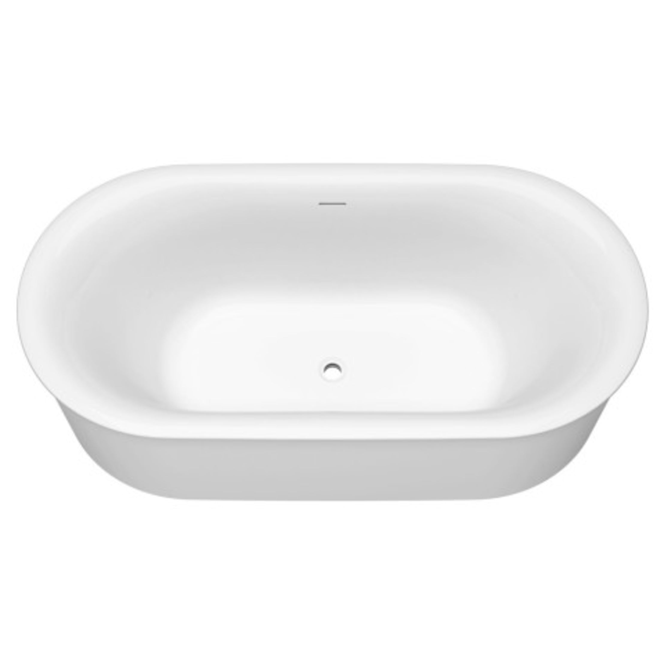 Elson 68 x 34-Inch Freestanding Bathtub Center Drain With Integrated Overflow | Alternative Image 06 | drain finish:Brushed Nickel