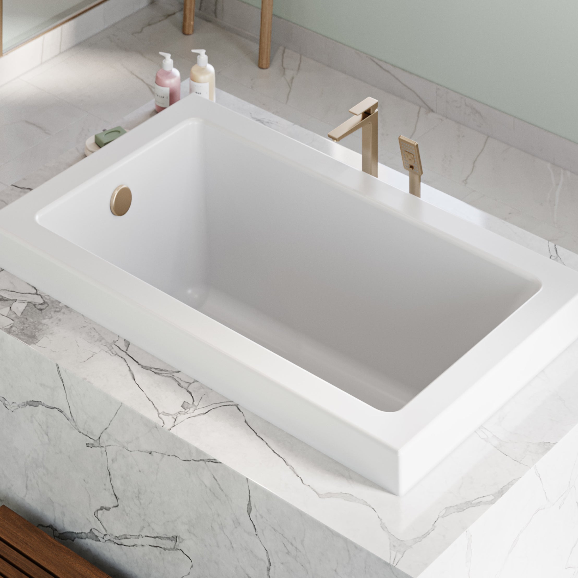 Ferren 60 x 36-Inch Drop-In Soaking Bathtub with Zero Edge | Alternative Image 03 | size:60 x 36