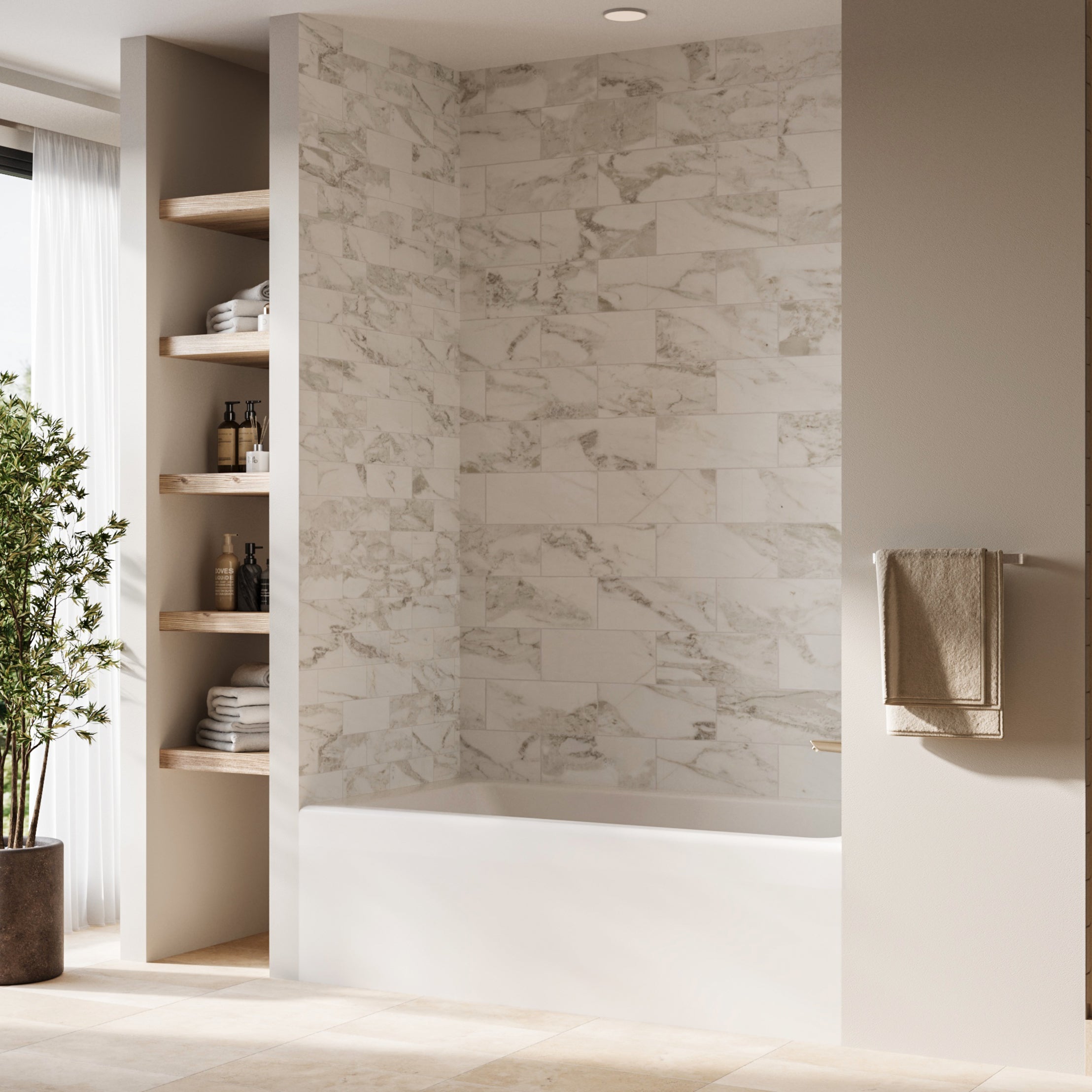 Laken 60 x 30-Inch Integral Apron Bathtub with Right-Hand Outlet | Alternative Image 02 | length:60 | drain location:Right