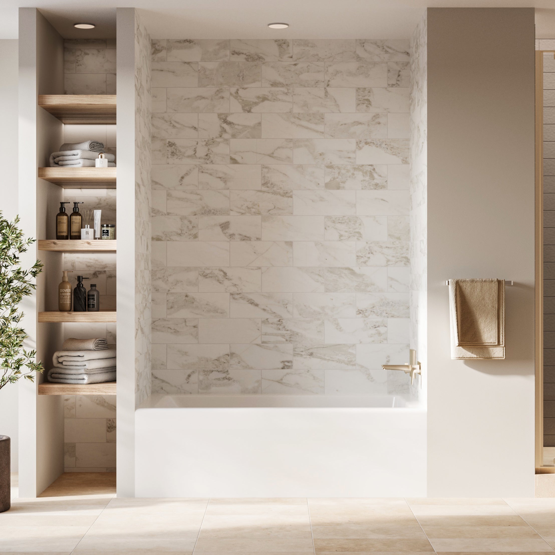 Laken 60 x 30-Inch Integral Apron Bathtub with Right-Hand Outlet | Alternative Image 01 | length:60 | drain location:Right
