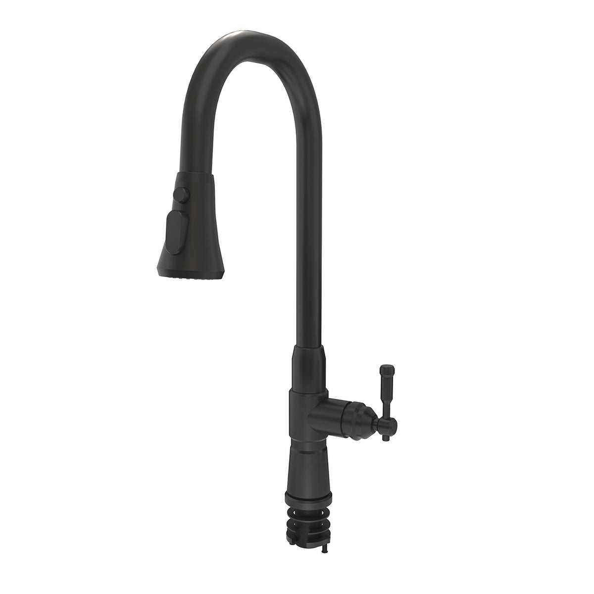 Kitchen Faucet With Pull Down Spring Spout-Matte Black | Alternative Image 04 | finish:Matte Black