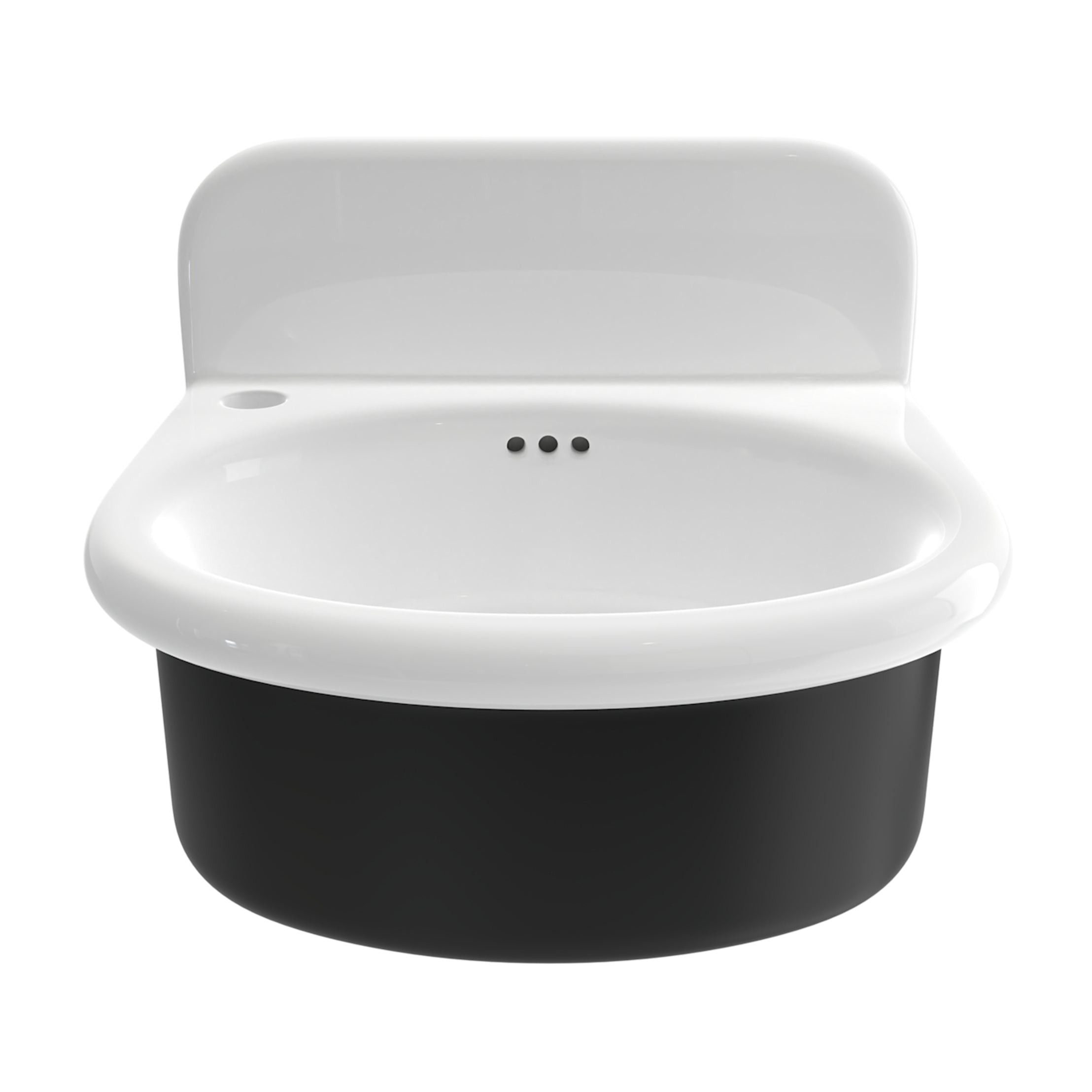 Hudson 20 Inch Wall Mounted Bathroom Sink | Alternative Image 01 | finish:Black