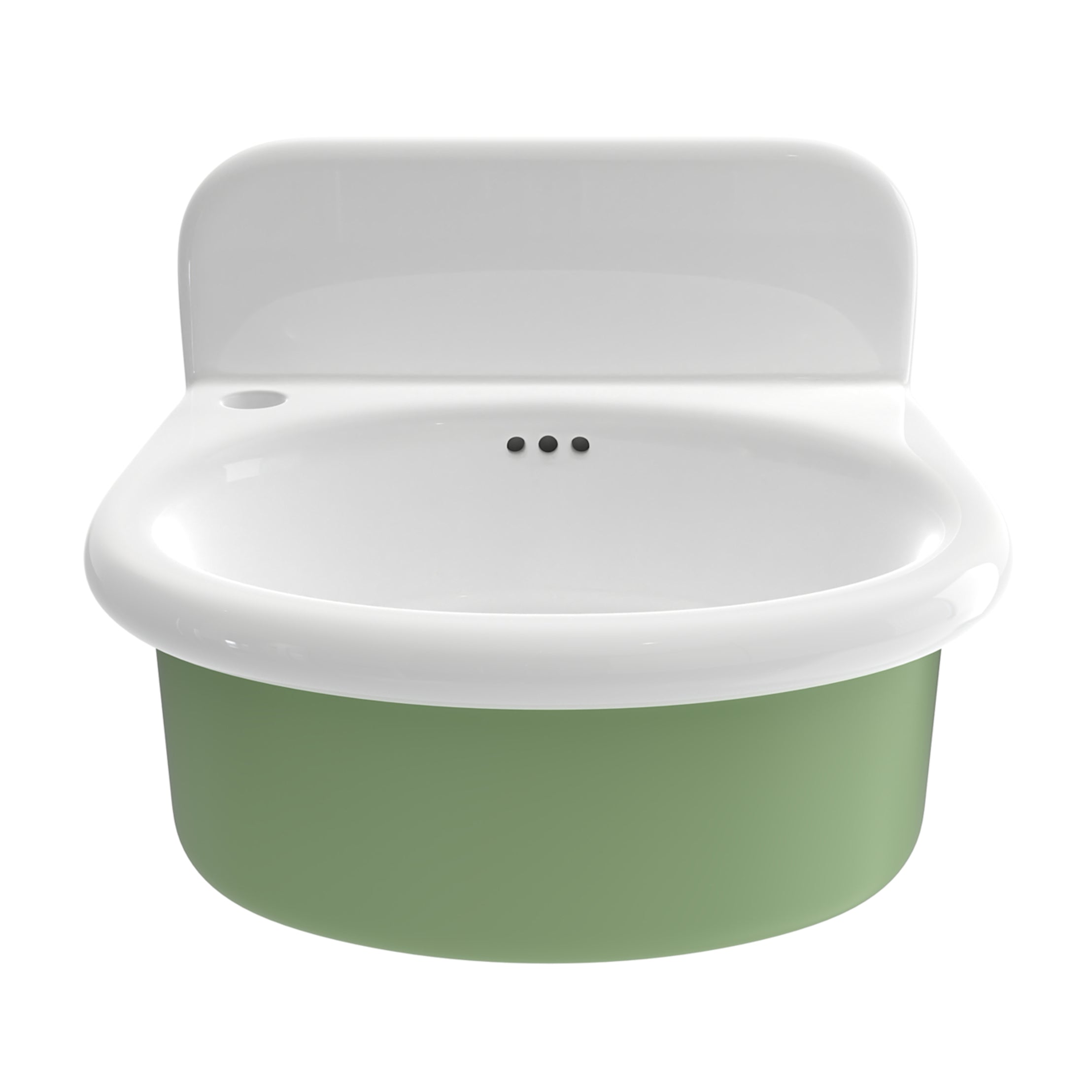 Hudson 20 Inch Wall Mounted Bathroom Sink | Alternative Image 01 | finish:Green