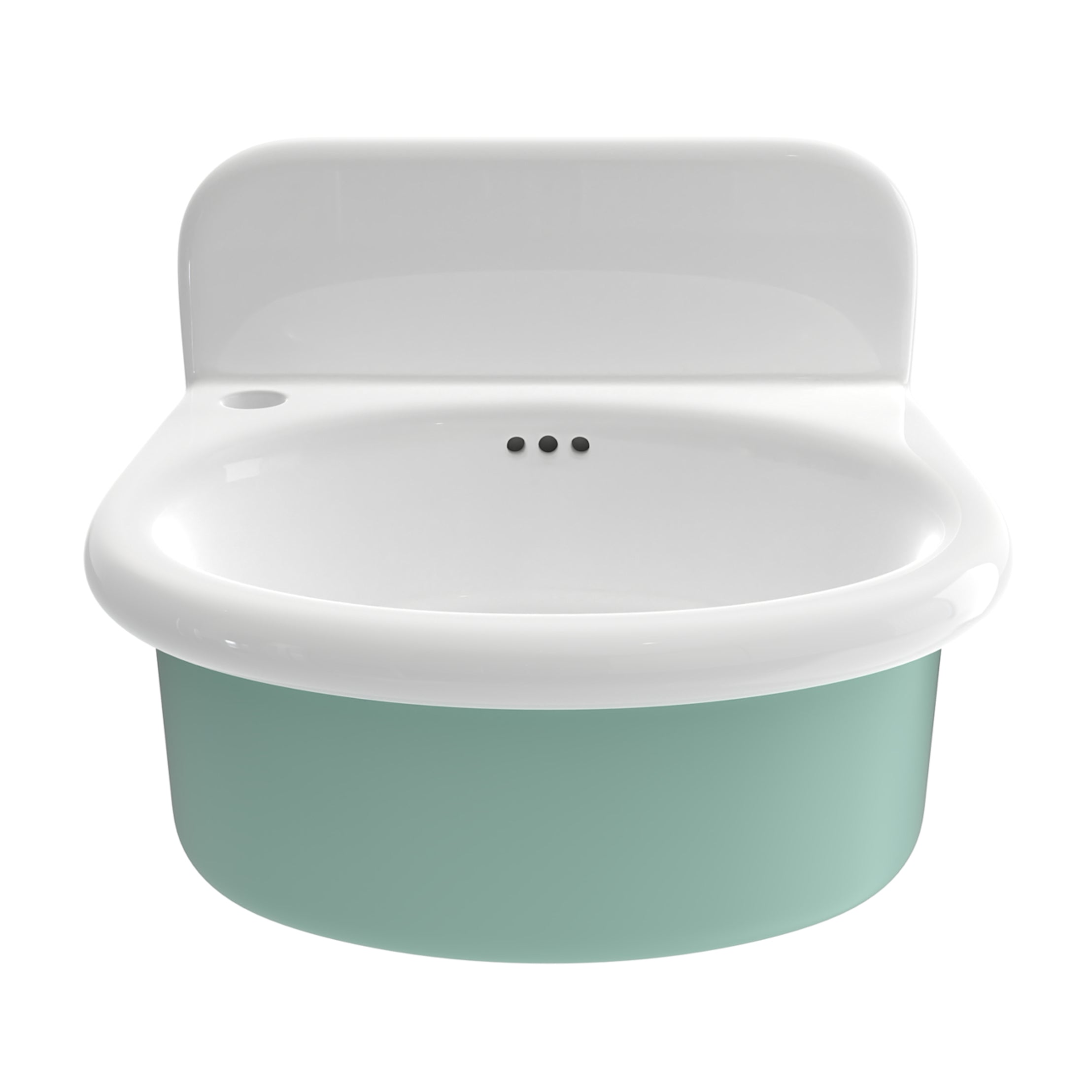 Hudson 20 Inch Wall Mounted Bathroom Sink | Alternative Image 01 | finish:Teal