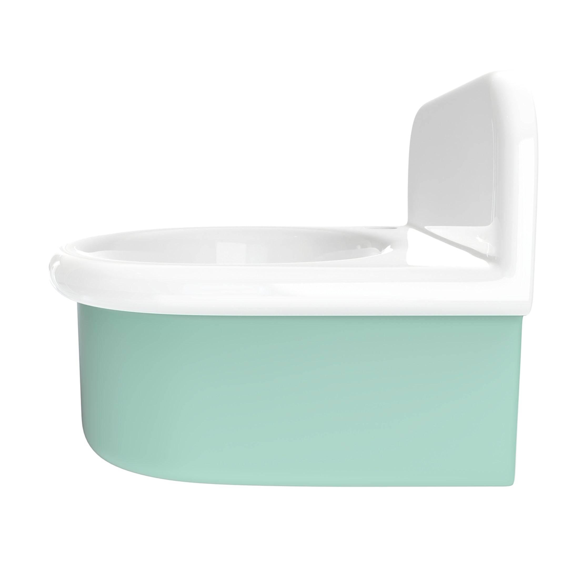 Hudson 20 Inch Wall Mounted Bathroom Sink | Alternative Image 04 | finish:Teal