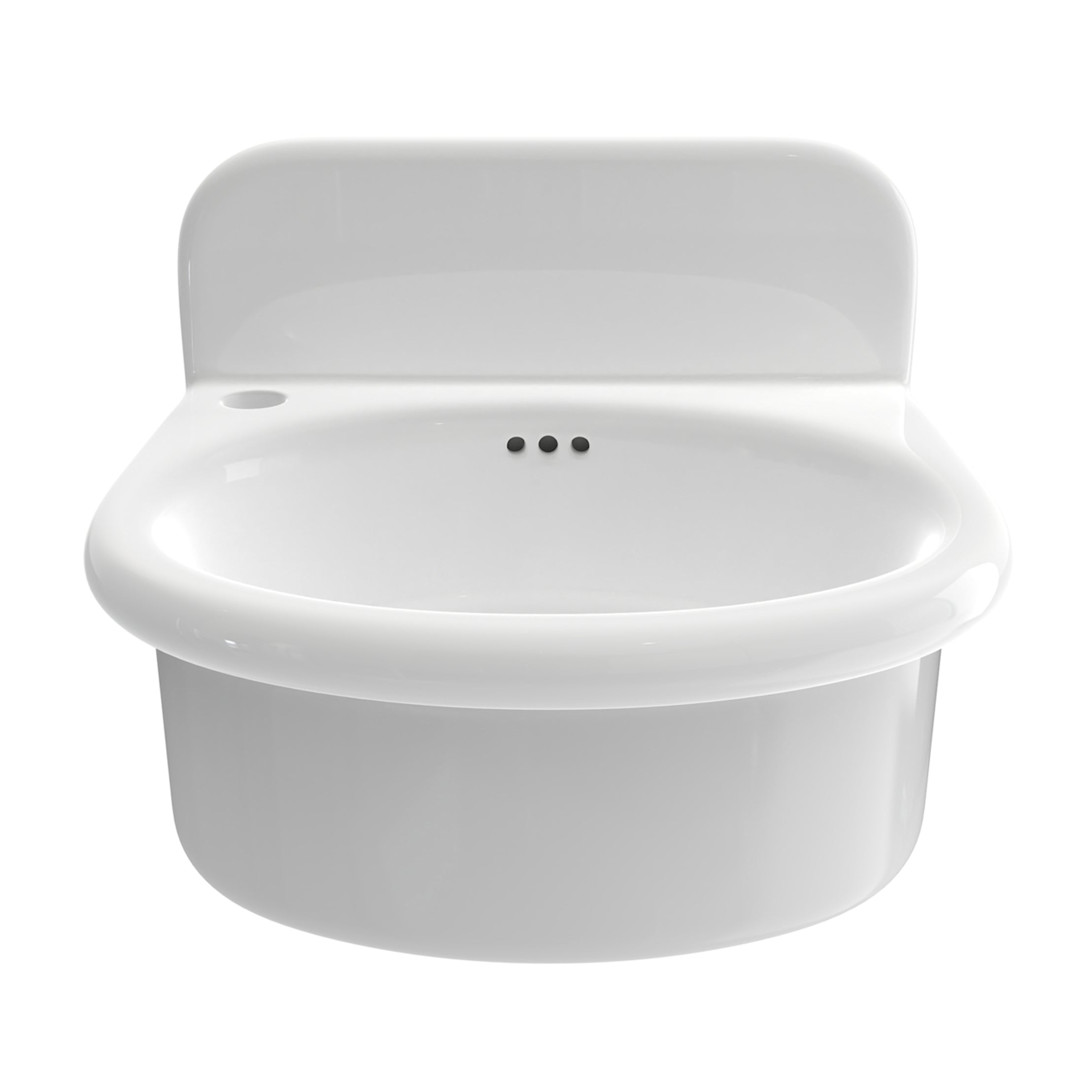 Hudson 20 Inch Wall Mounted Bathroom Sink | Alternative Image 01 | finish:White